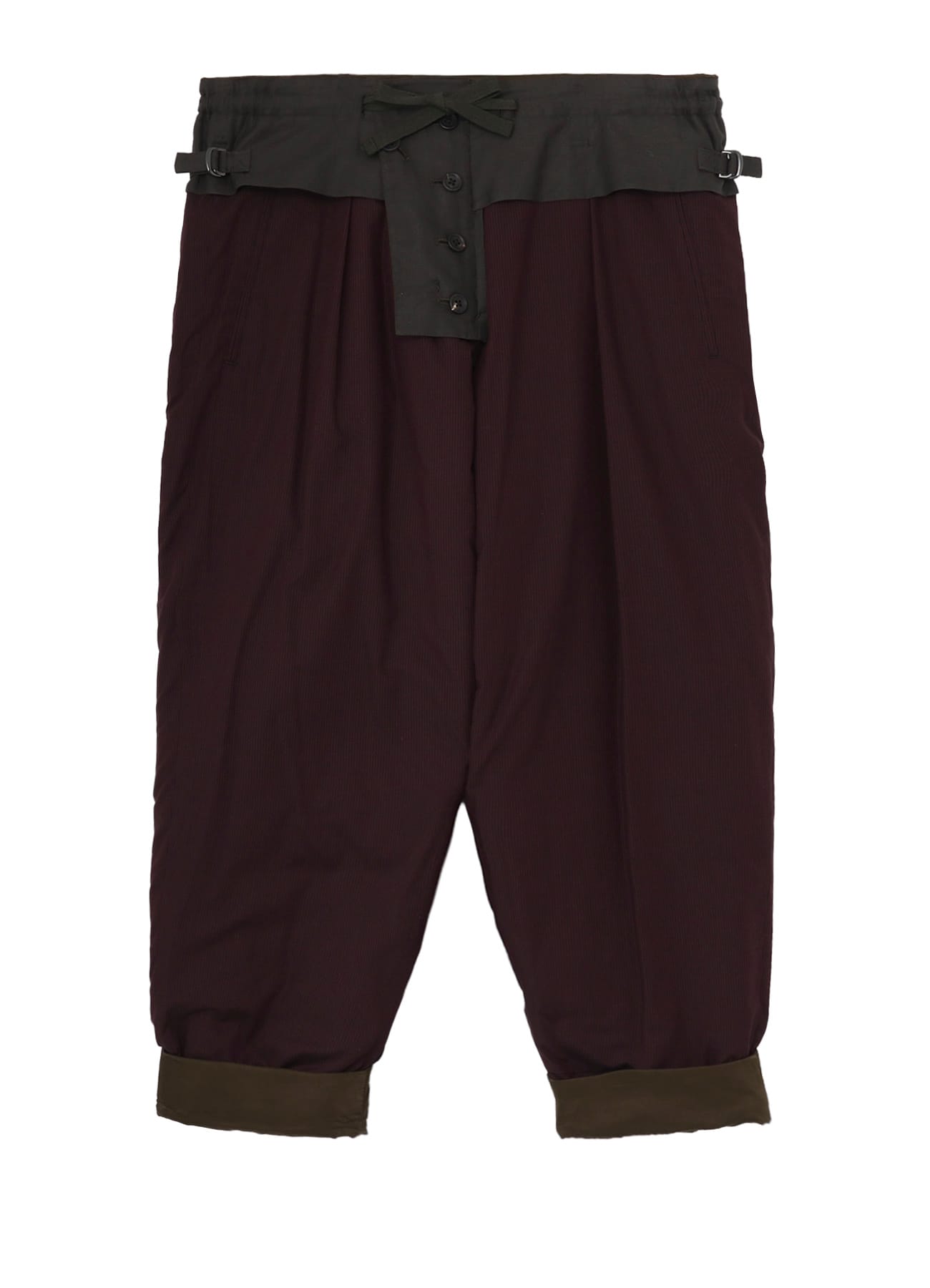KHAKI CU TWILL TUCK PADDED PANTS