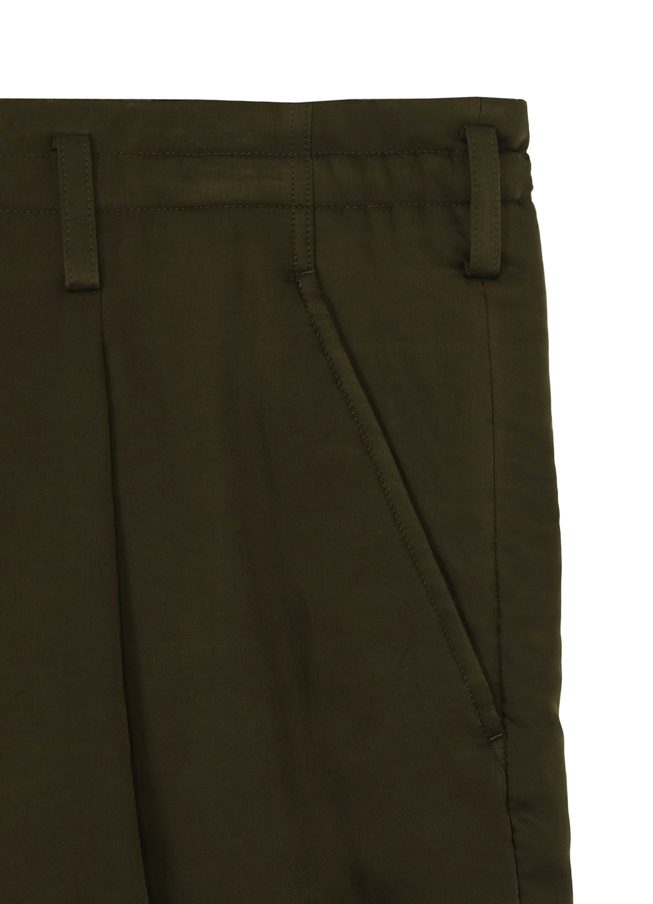 KHAKI CU TWILL TUCK PADDED PANTS