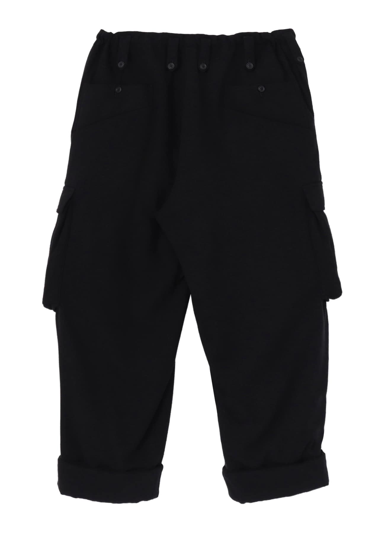 SILK DENIM GUSSET POCKET PADDED PANTS