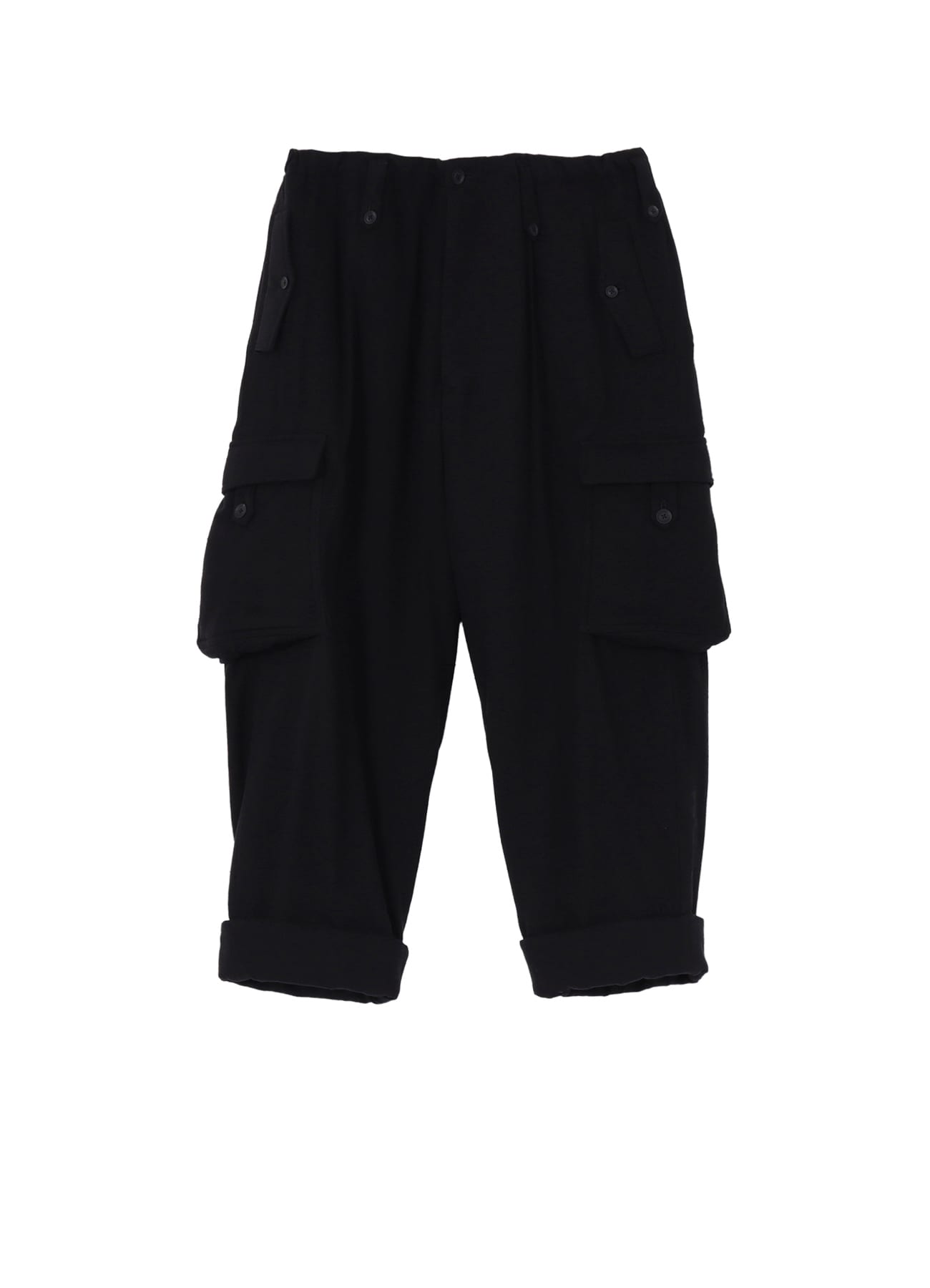 SILK DENIM GUSSET POCKET PADDED PANTS