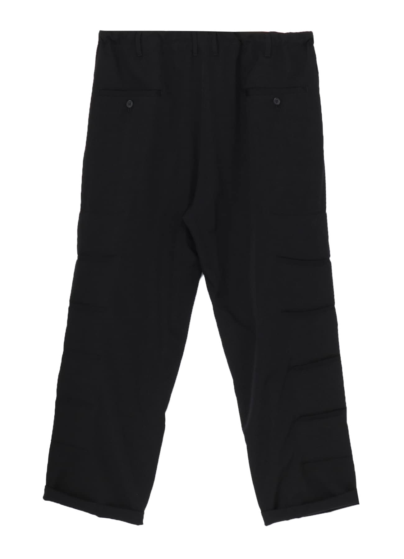WOOL GABARDINE SIDE PADDED PANTS