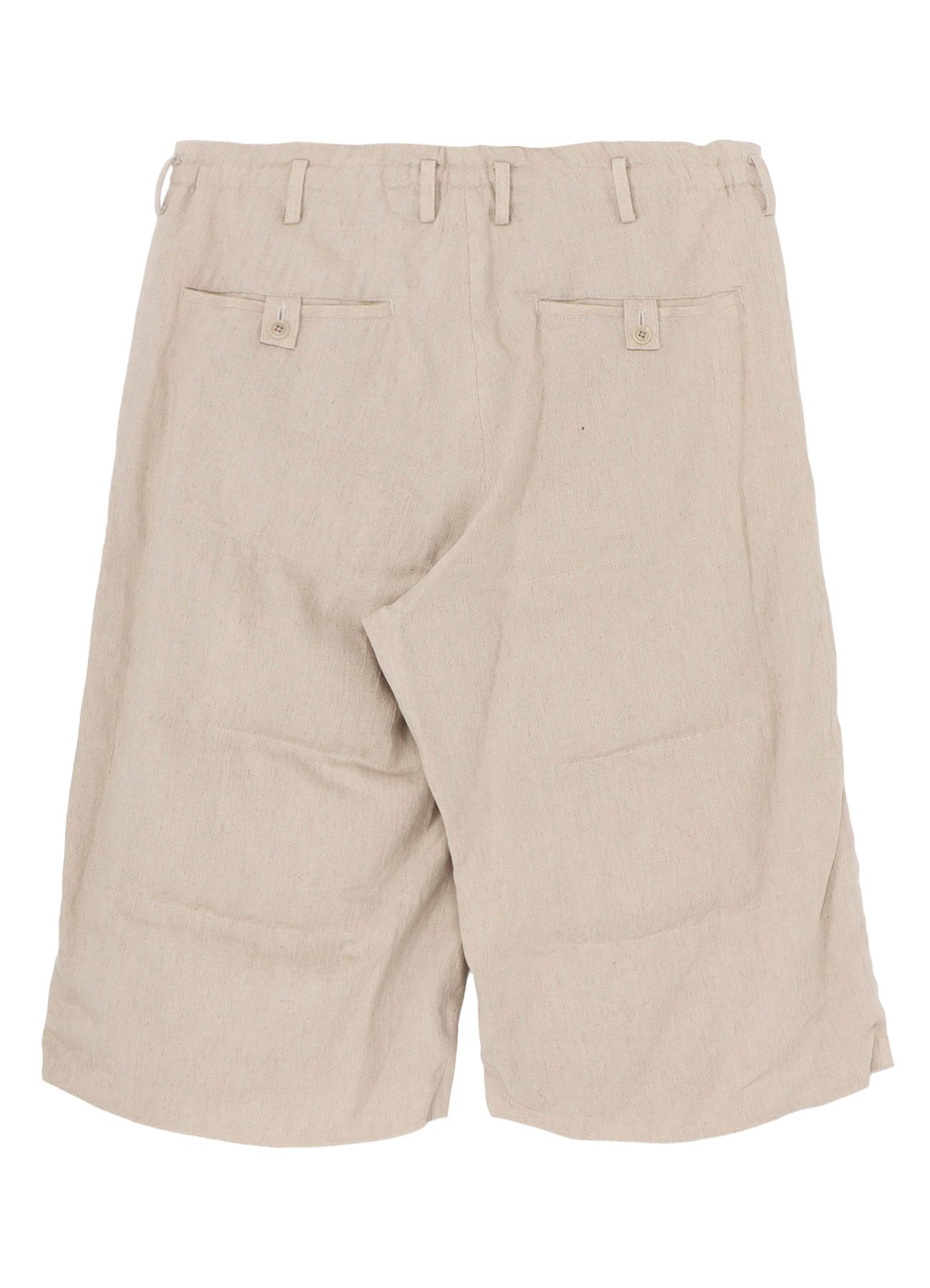 LINEN/COTTON DENIM PADDED SHORT PANTS