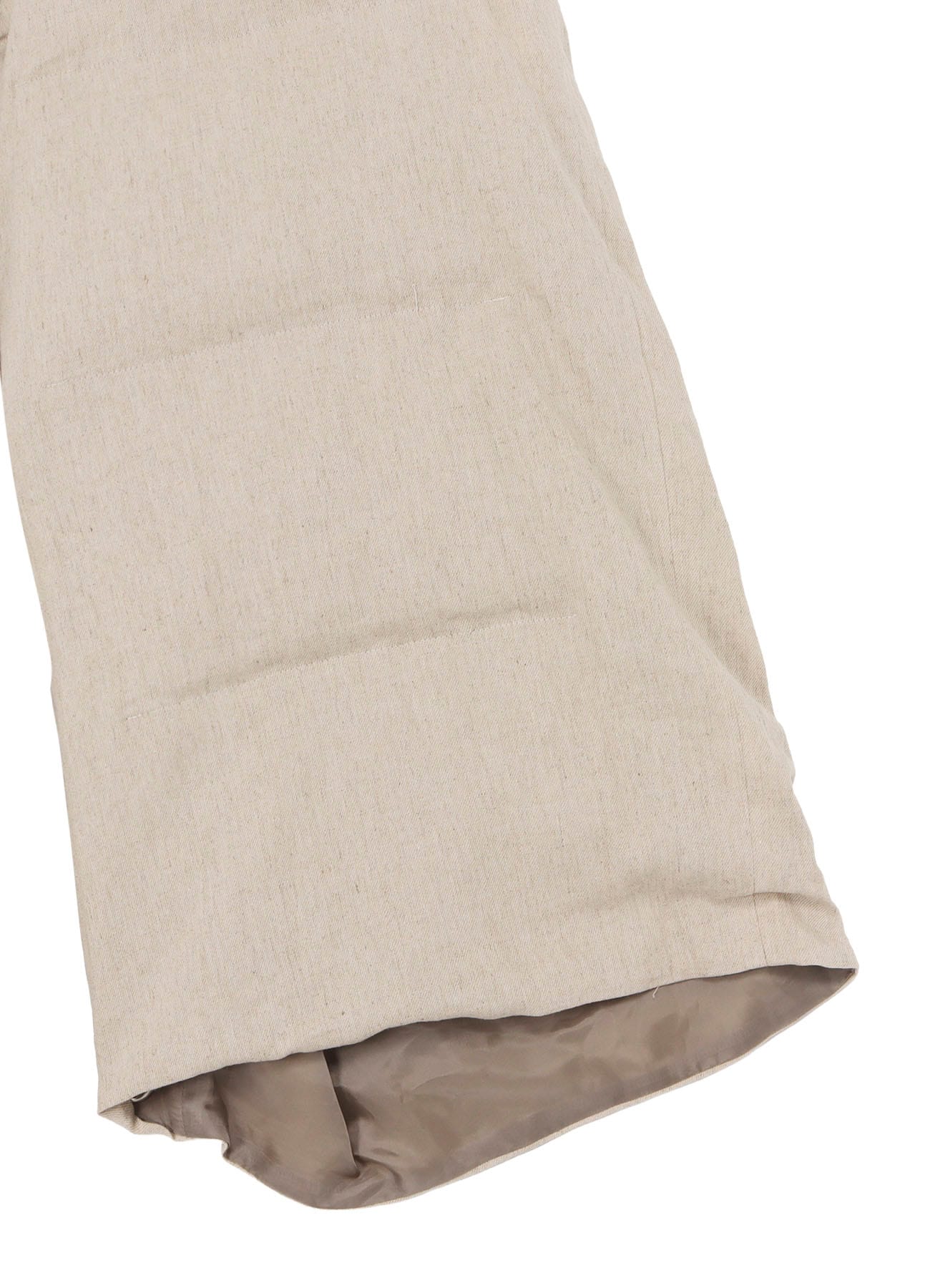 LINEN/COTTON DENIM PADDED SHORT PANTS