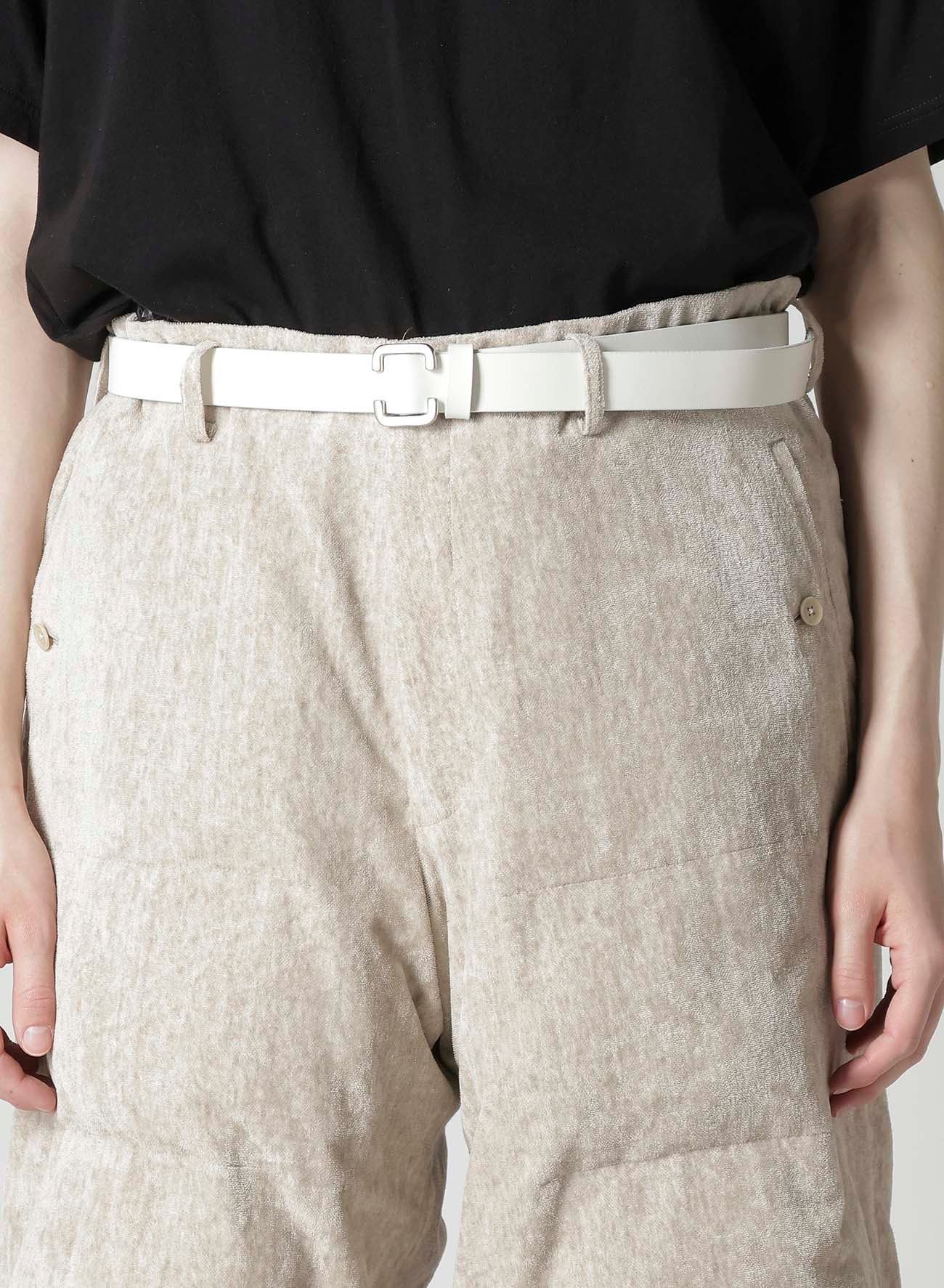 RAW LINEN VELVET PADDED SHORT PANTS