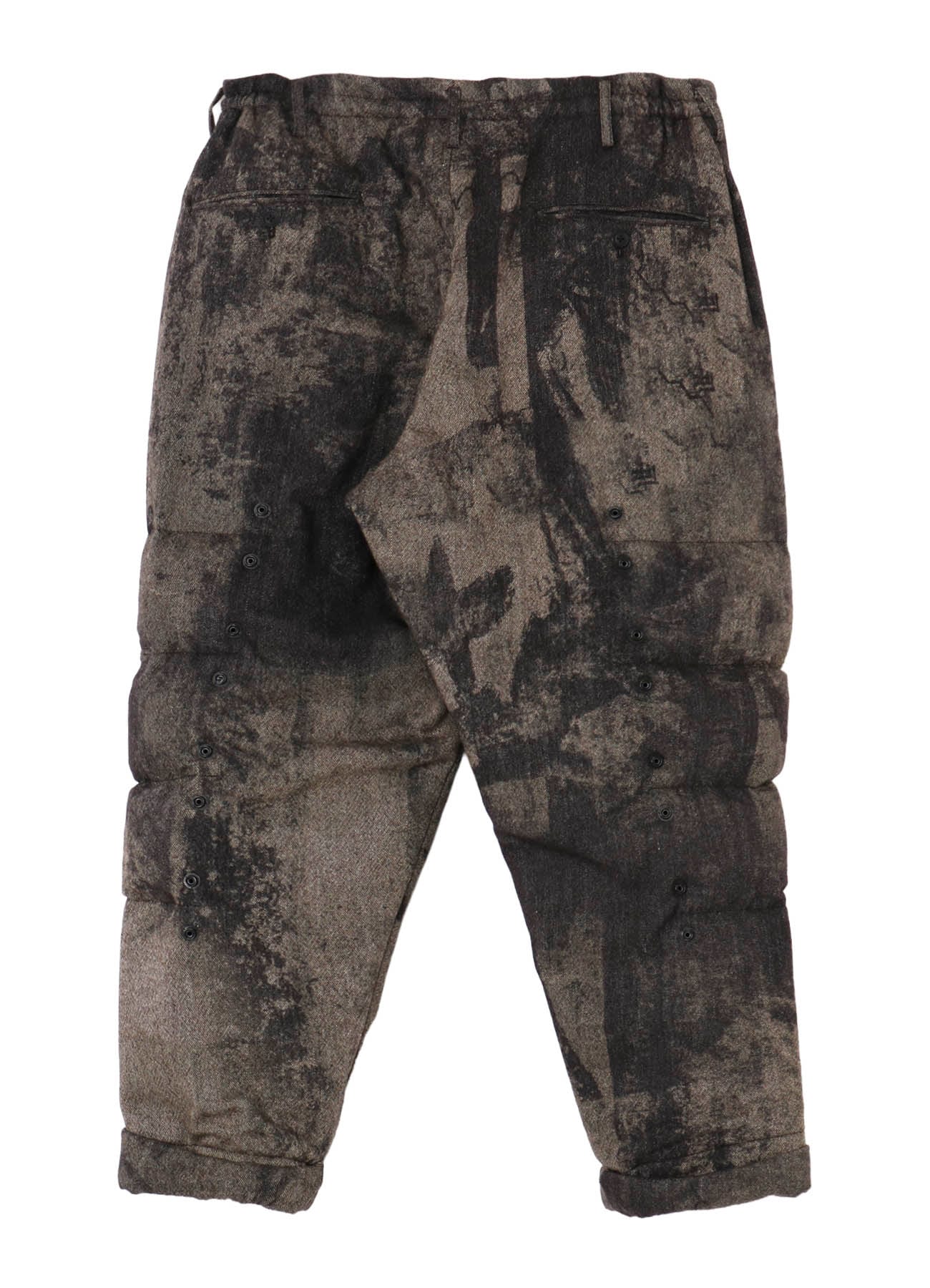 COLLAGE PRINTED HERRINGBONE PANTS