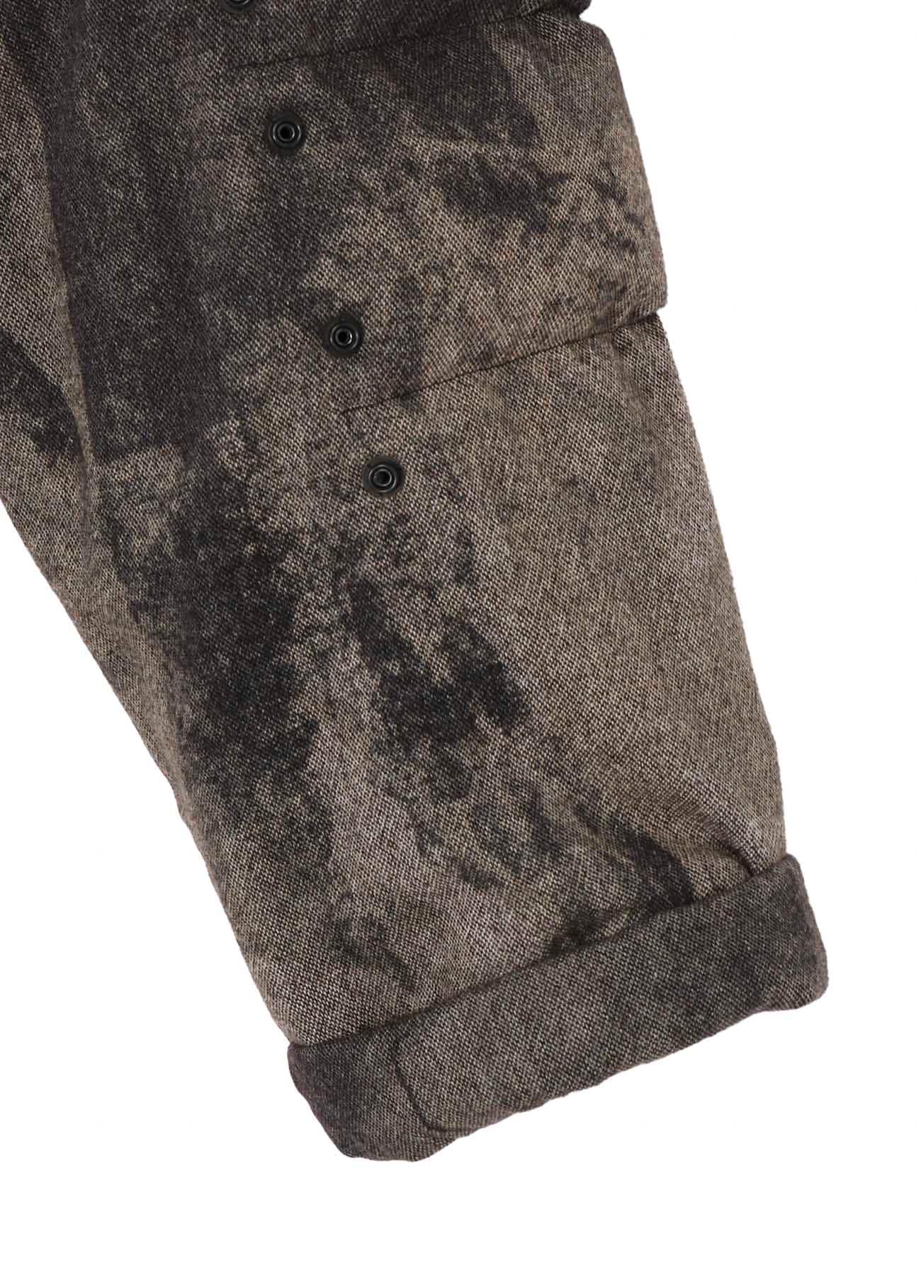 COLLAGE PRINTED HERRINGBONE PANTS