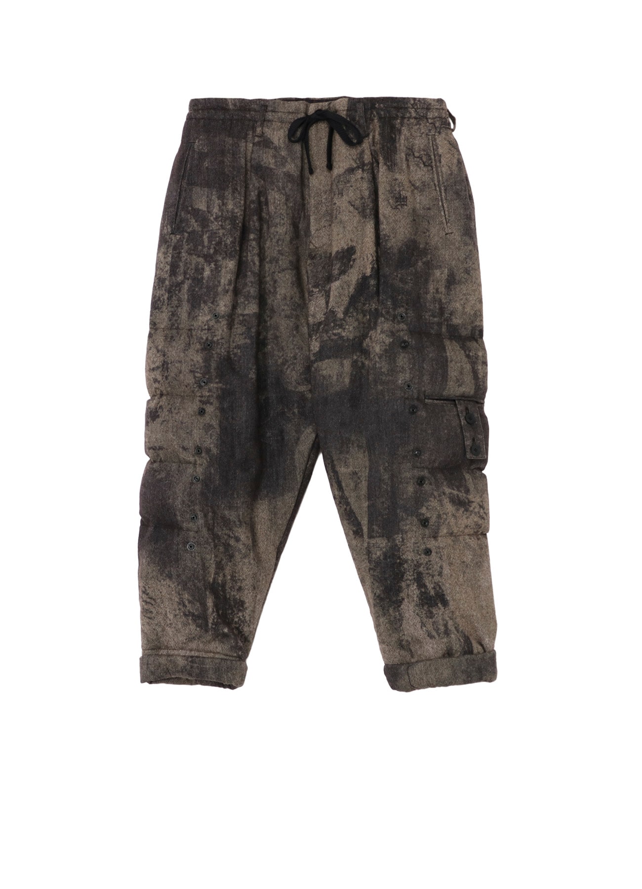 COLLAGE PRINTED HERRINGBONE PANTS