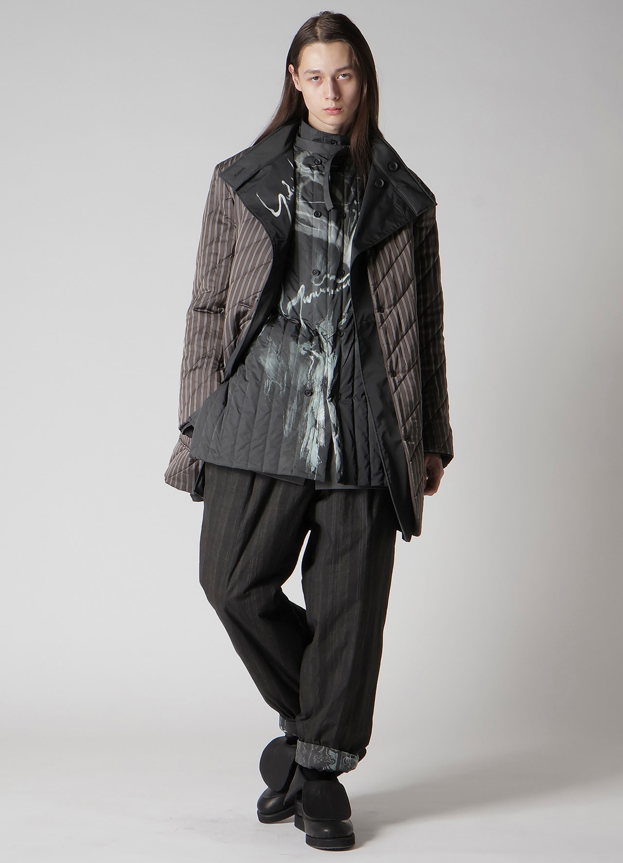 DIAGONAL FPADDED PRINTED PANTS