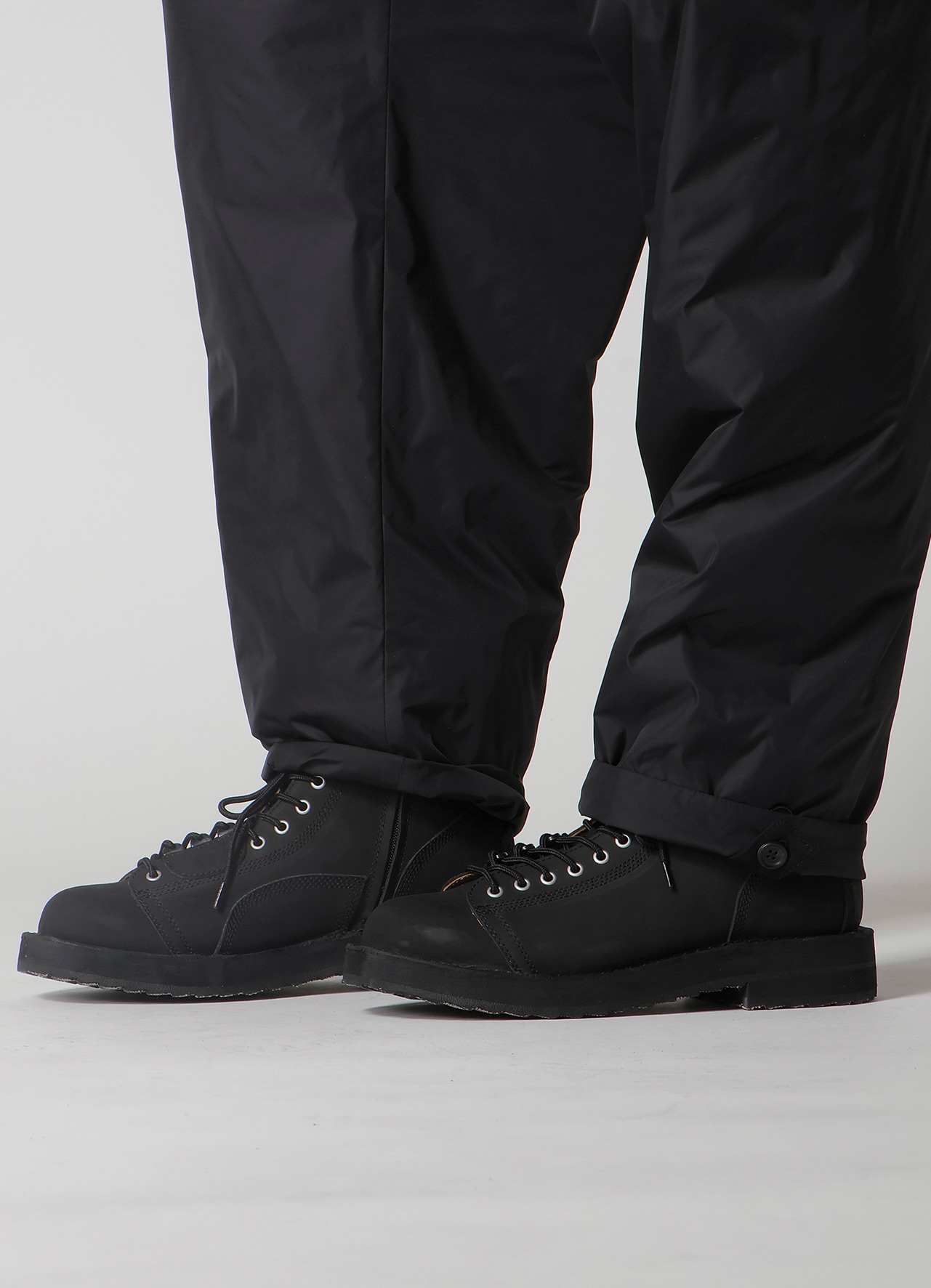 WOOL GABARDINE POCKET DETAIL PADDED PANTS