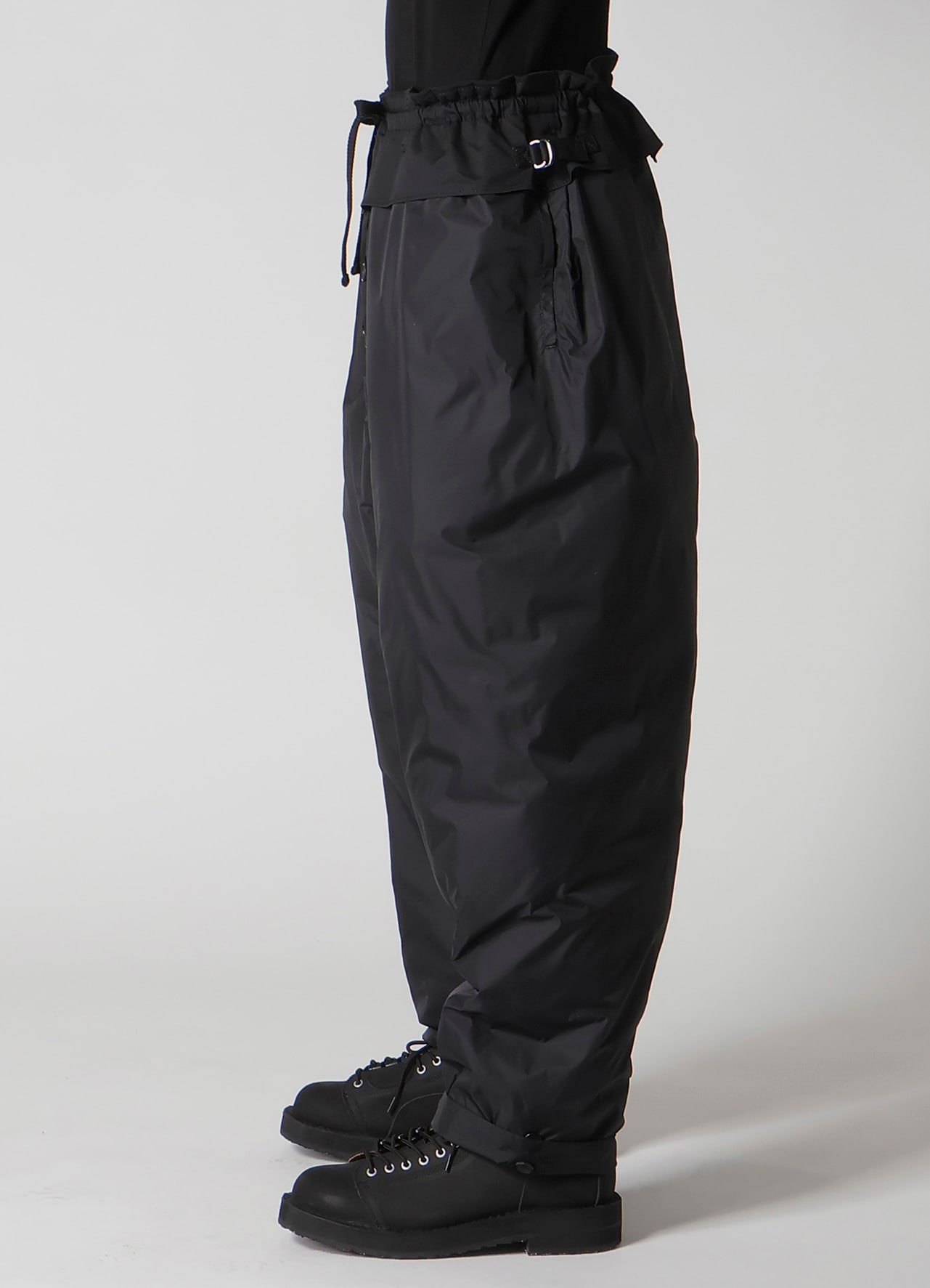 WOOL GABARDINE POCKET DETAIL PADDED PANTS