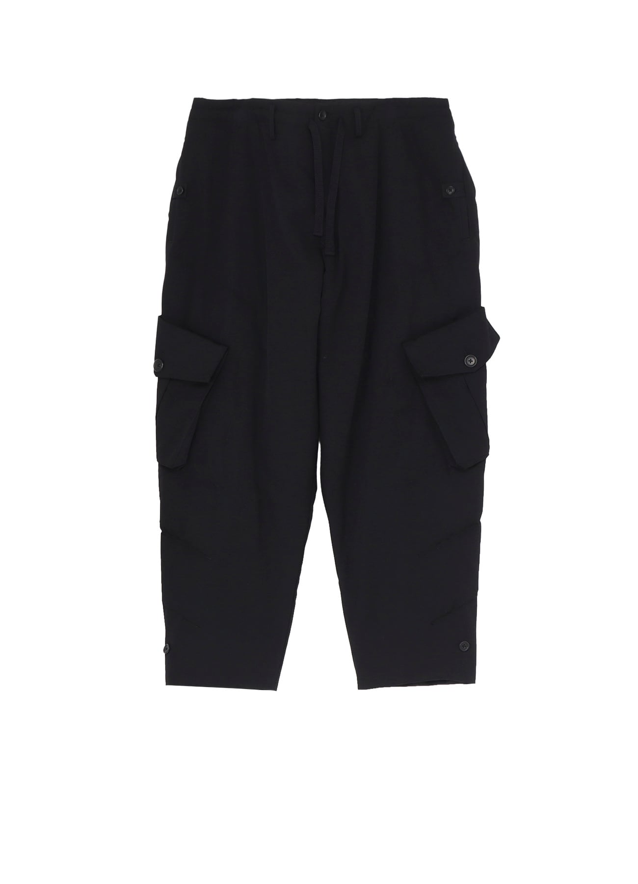 WOOL GABARDINE POCKET DETAIL PADDED PANTS