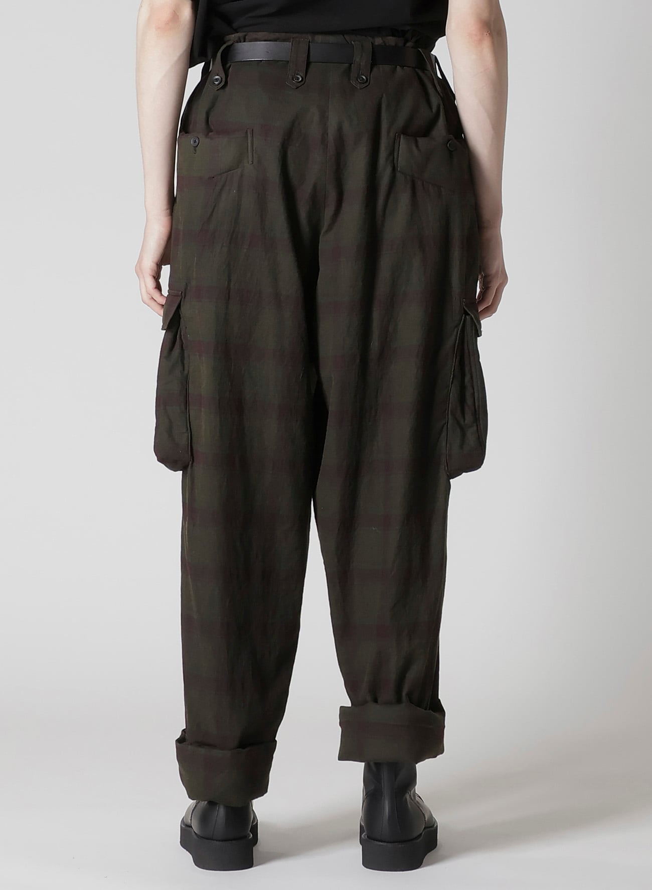 I MADRAS INK-D PLAID GUSSET PKT PANTS