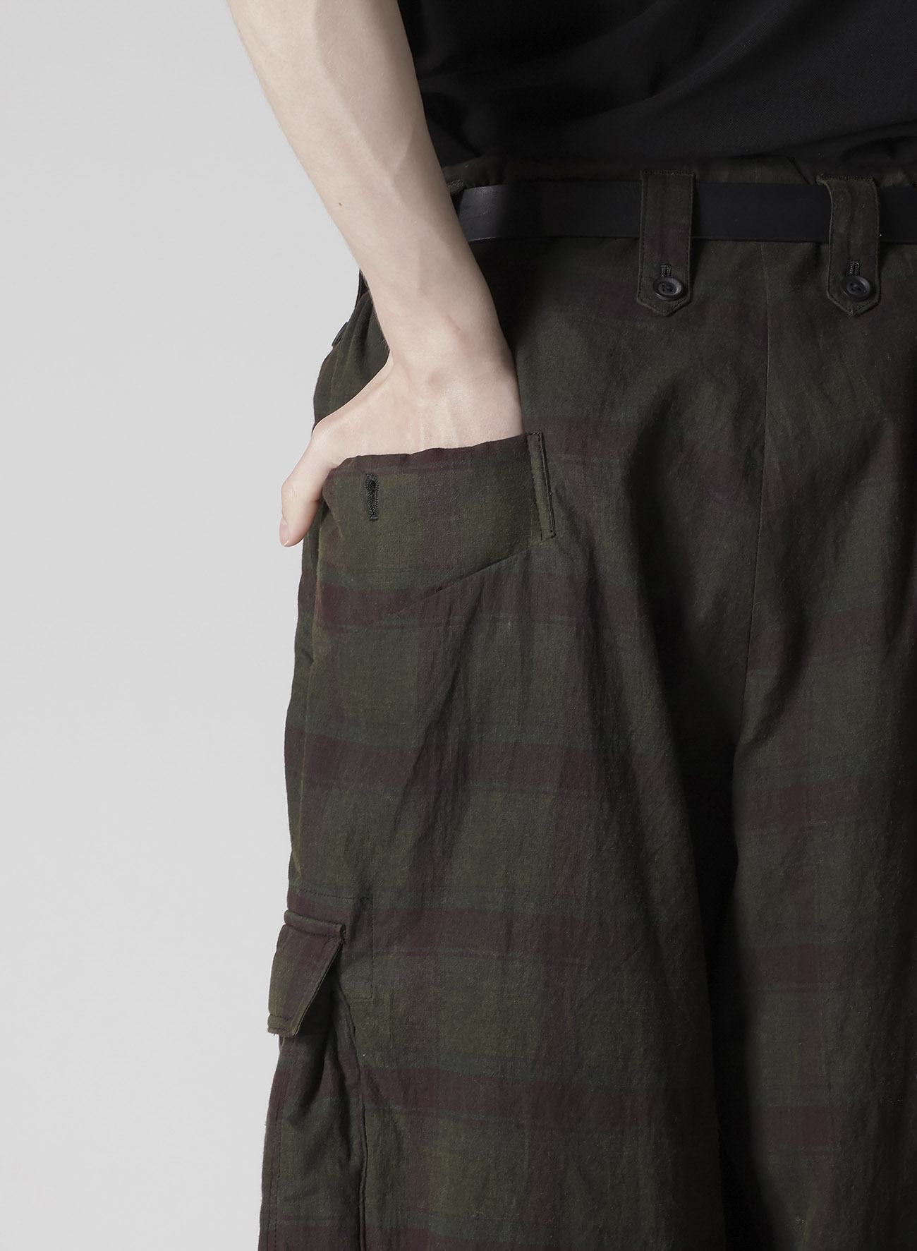 I MADRAS INK-D PLAID GUSSET PKT PANTS