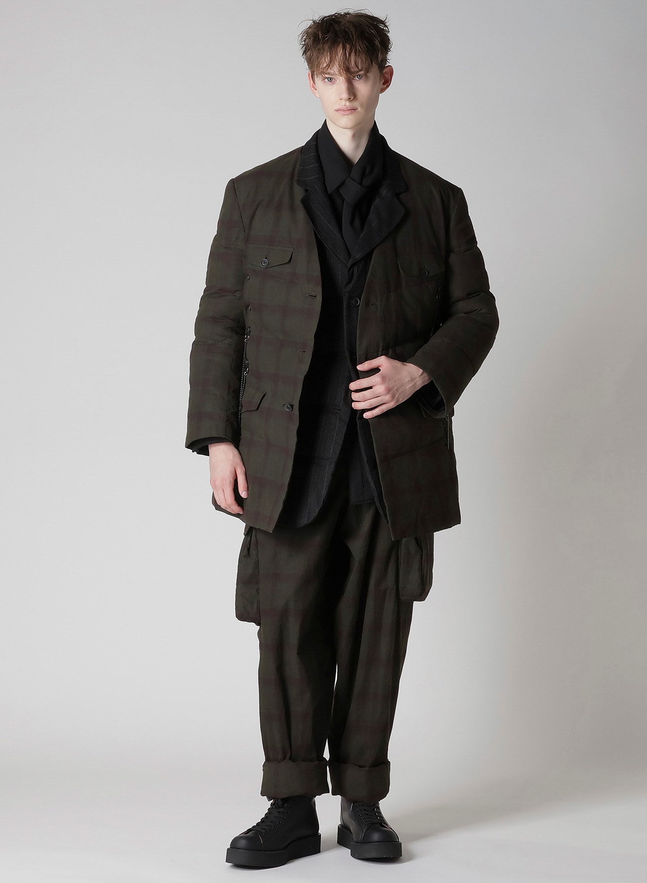 I MADRAS INK-D PLAID GUSSET PKT PANTS