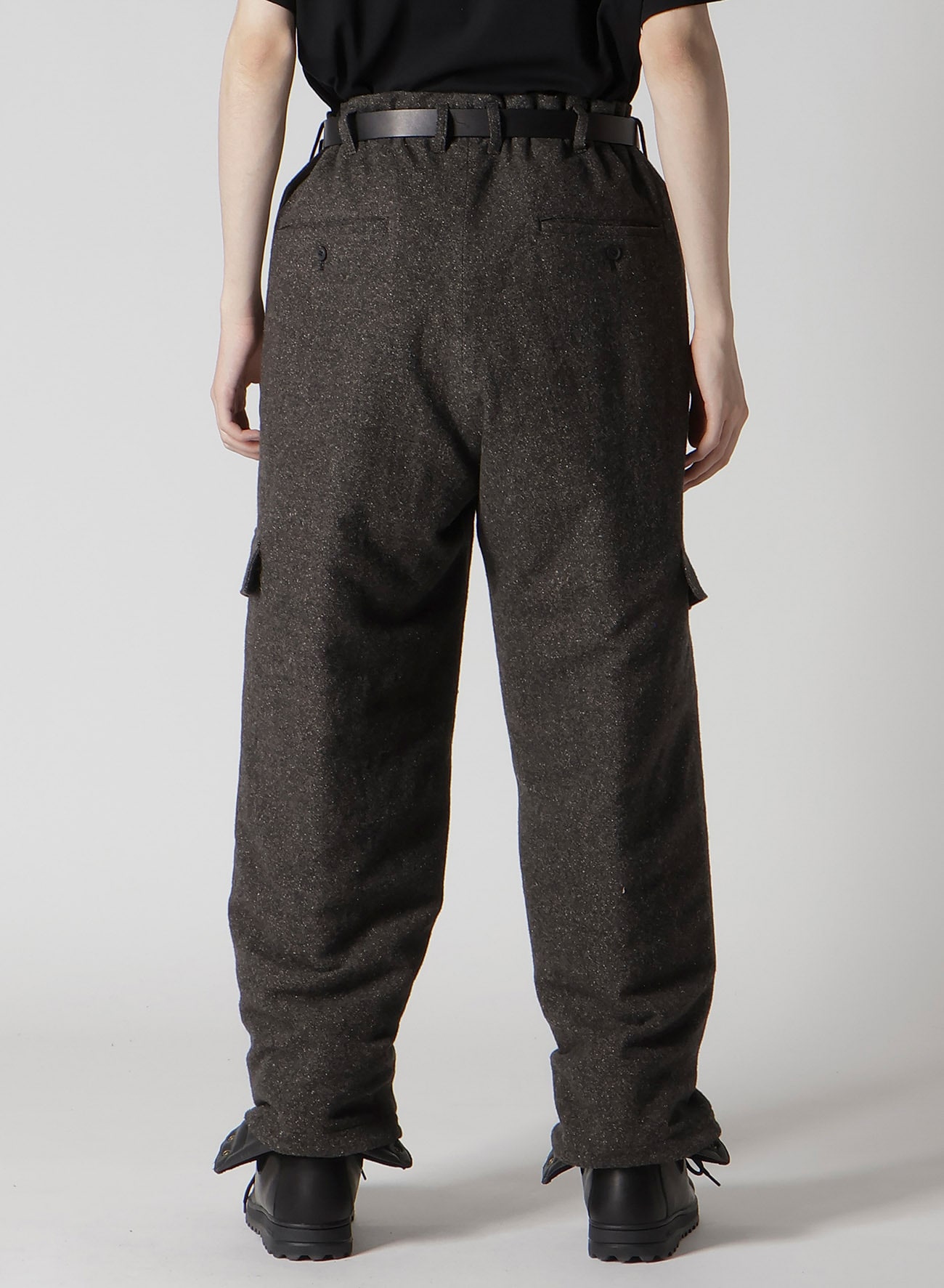 SILK NEP TWEED SIDE POCKET PANTS WITH LINER