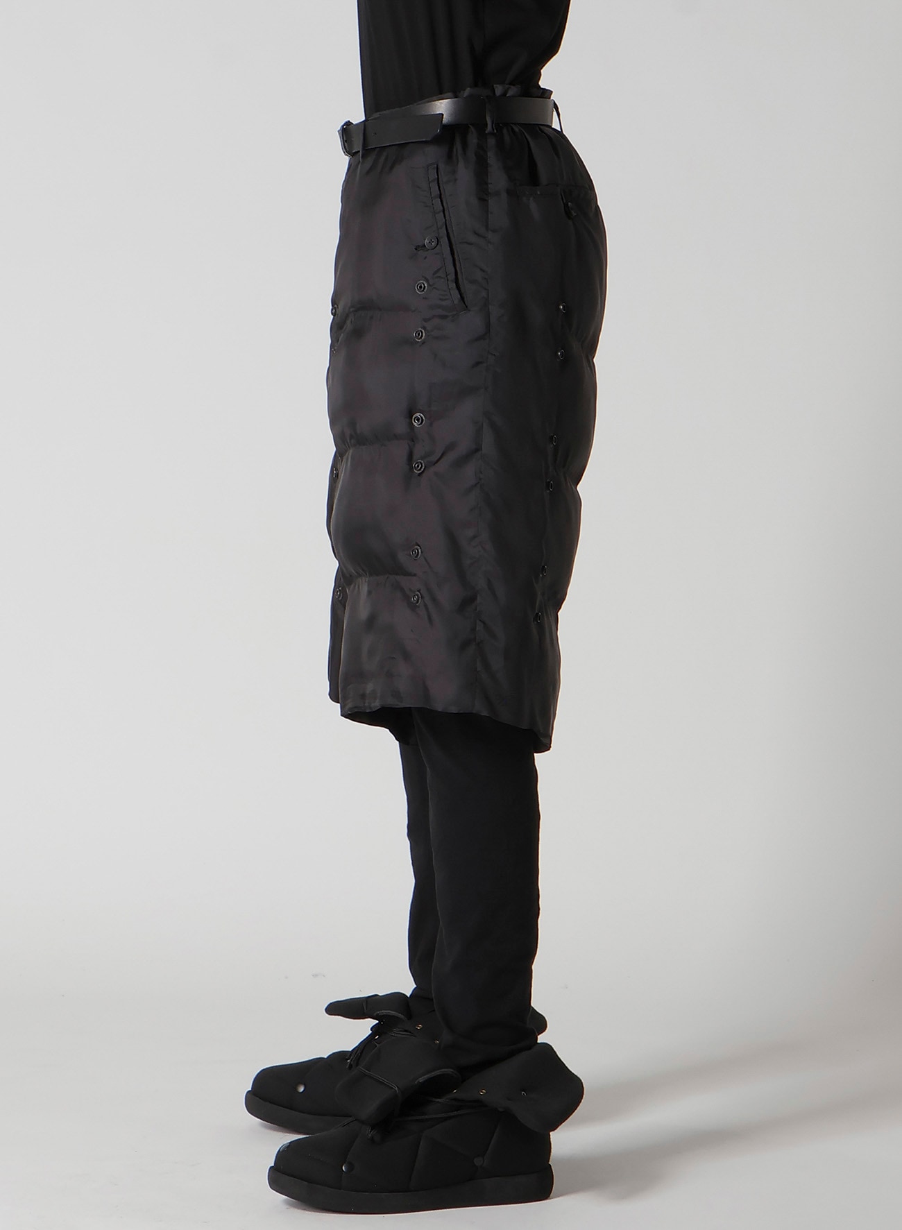 koji　y's ジプシー　サルエルパンツ Cu CLOTH PADDEDE SHORT PANTS(S Black): Yohji Yamamoto POUR