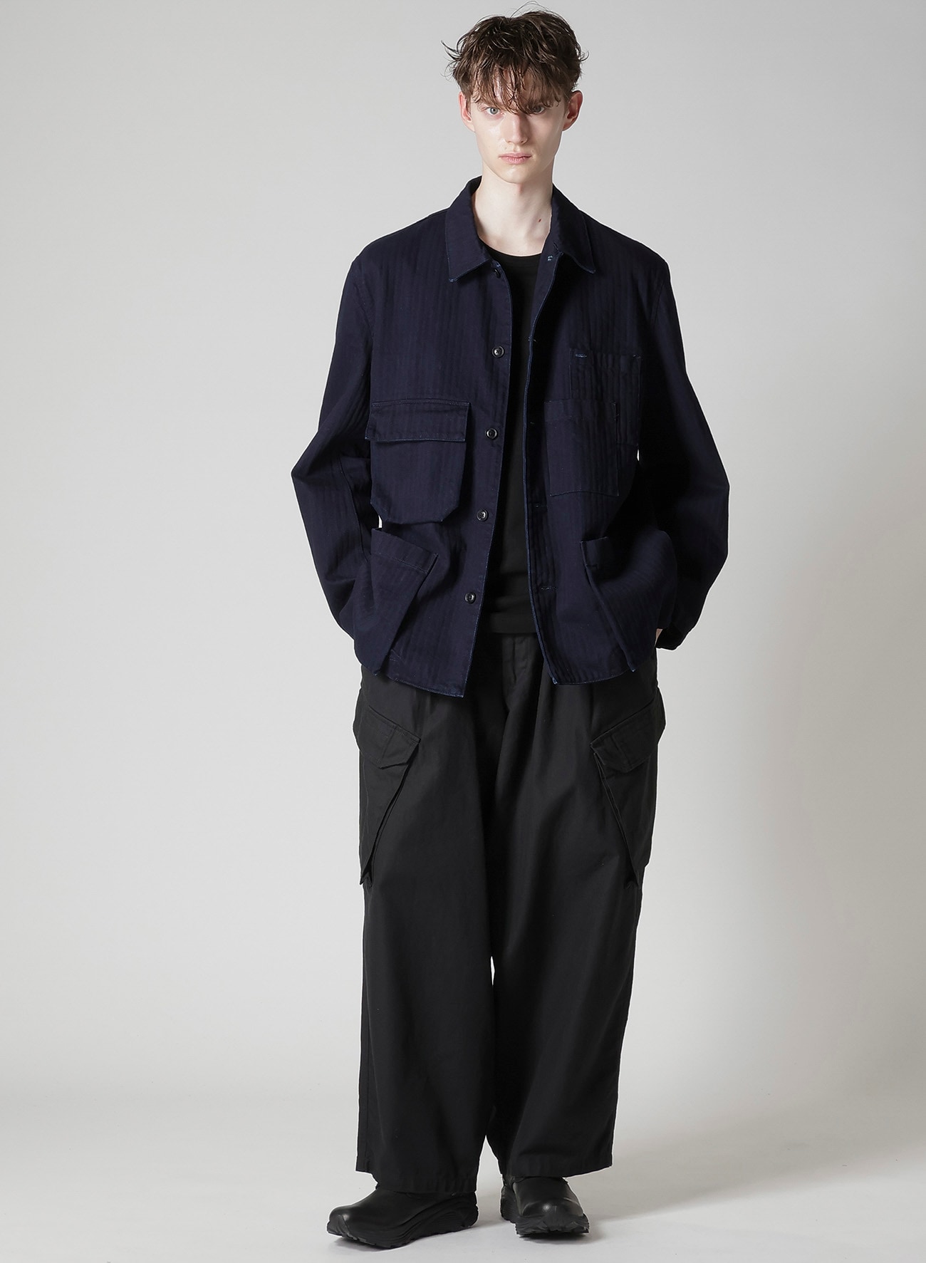 BS HERRINGBONE 12TUCK WORK PANTS