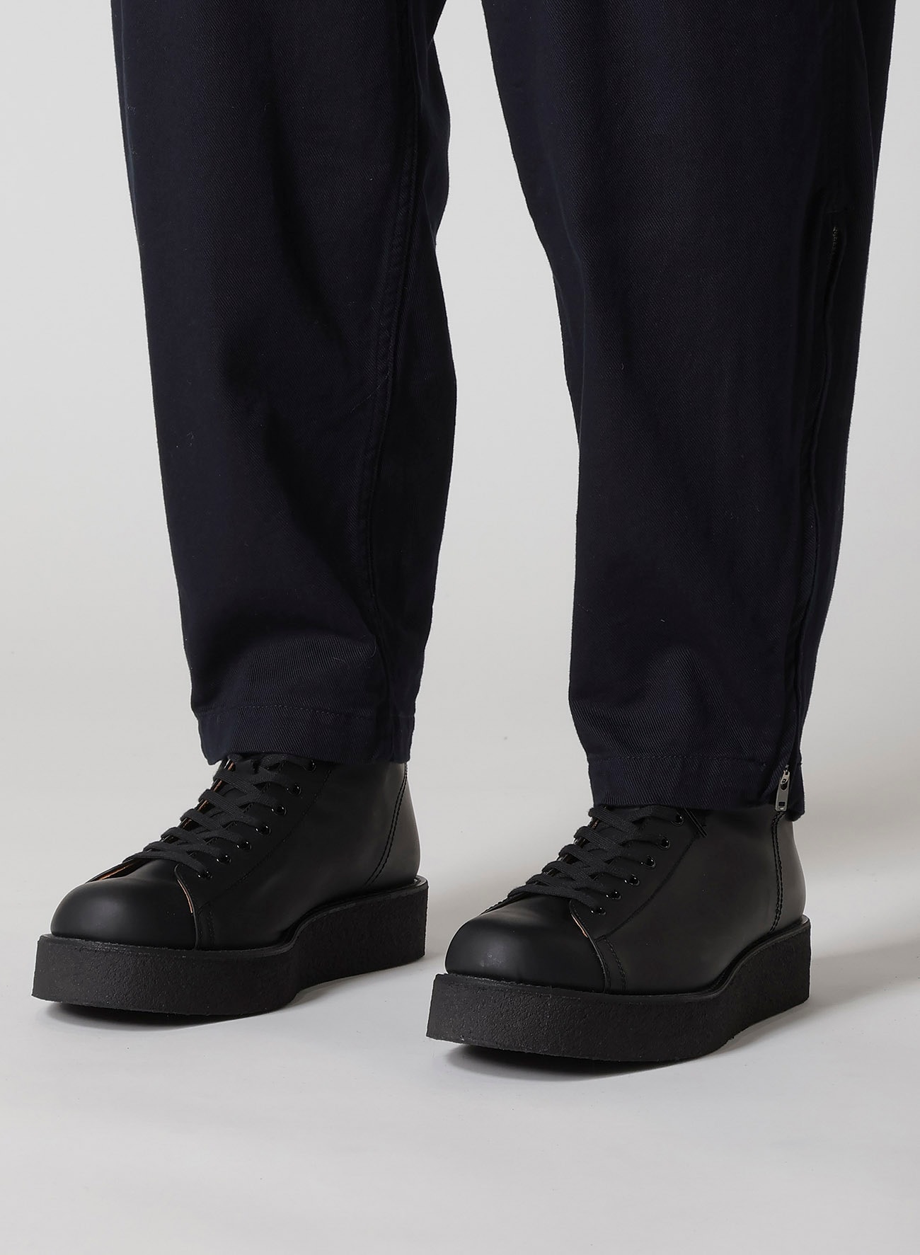 BLACK SCANDAL KATSURAGI HEM ZIP PAINTER PANTS