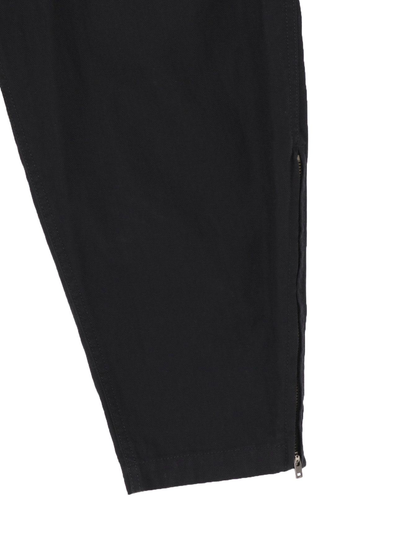 BLACK SCANDAL HERRINGBONE HEM ZIP PAINTER PANTS
