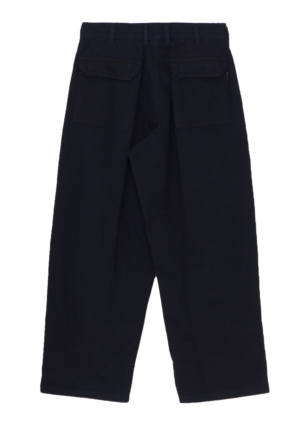 BLACK SCANDAL HERRINGBONE DENIM SIDE TAPE DETAIL PANTS