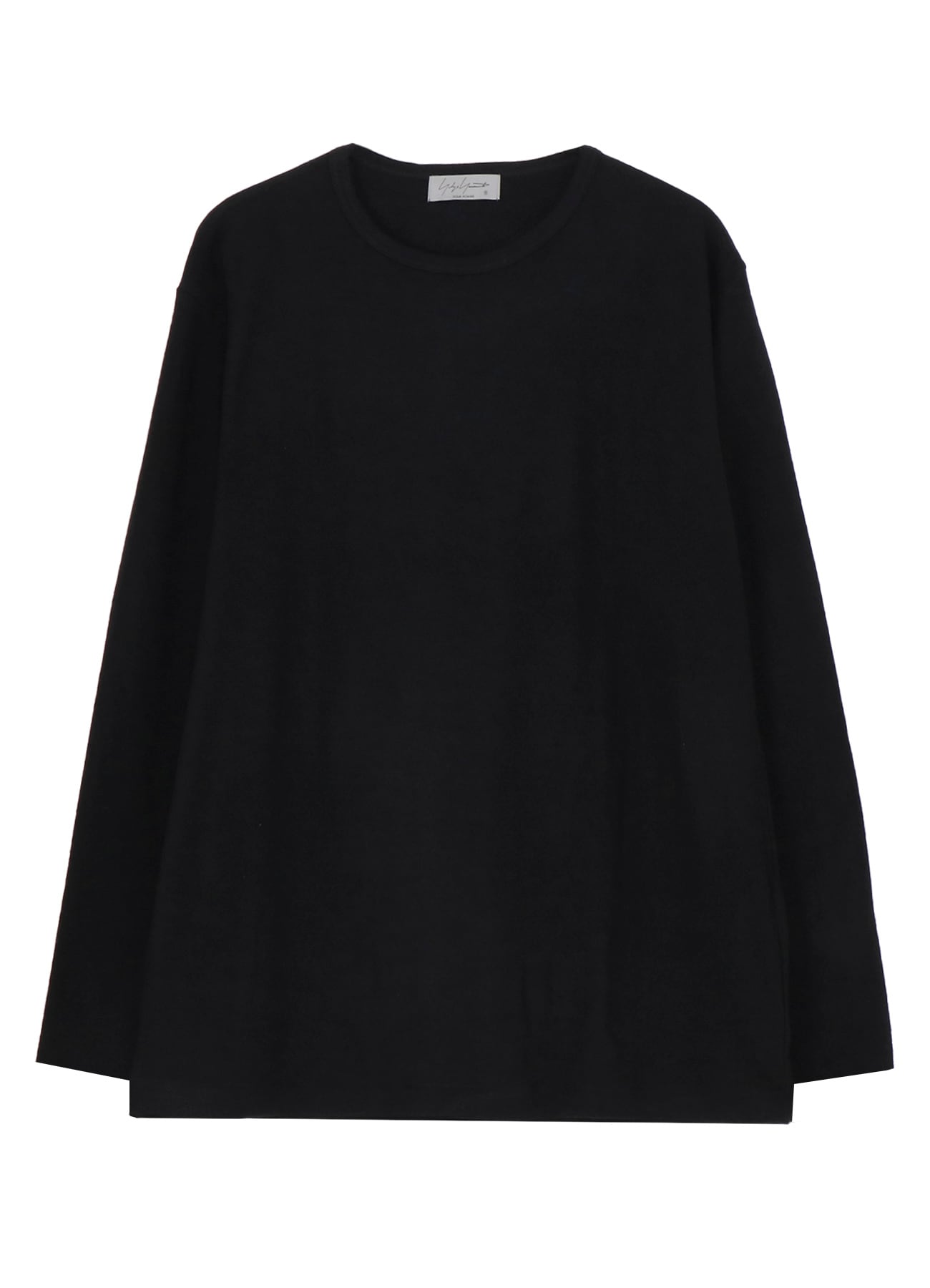 SUPER 120 WOOL SINGLE JERSEY ROUND NECK LS TEE