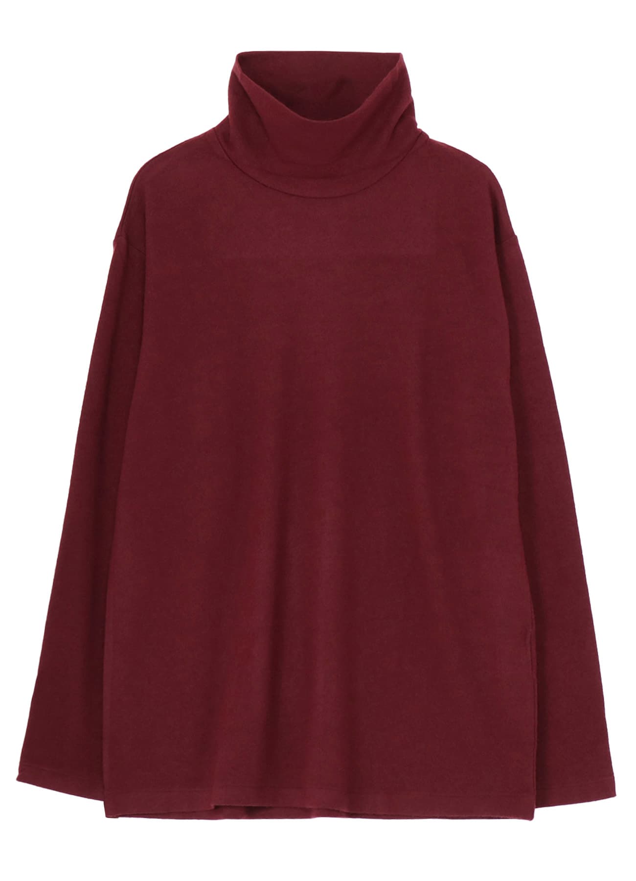SUPER 120 WOOL SINGLE JERSEY TURTLE NECK LS TEE