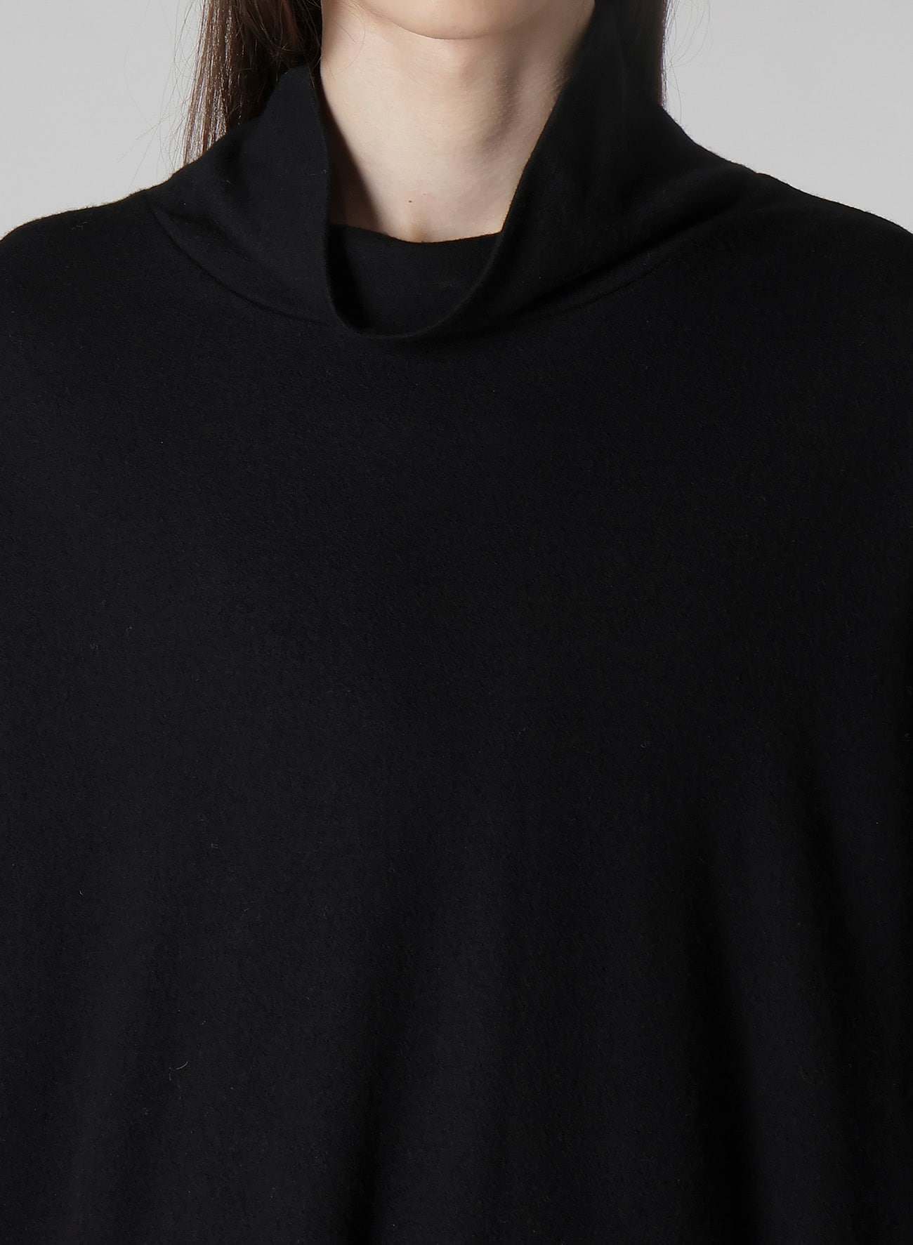 SUPER 120 WOOL SINGLE JERSEY TURTLE NECK LS TEE