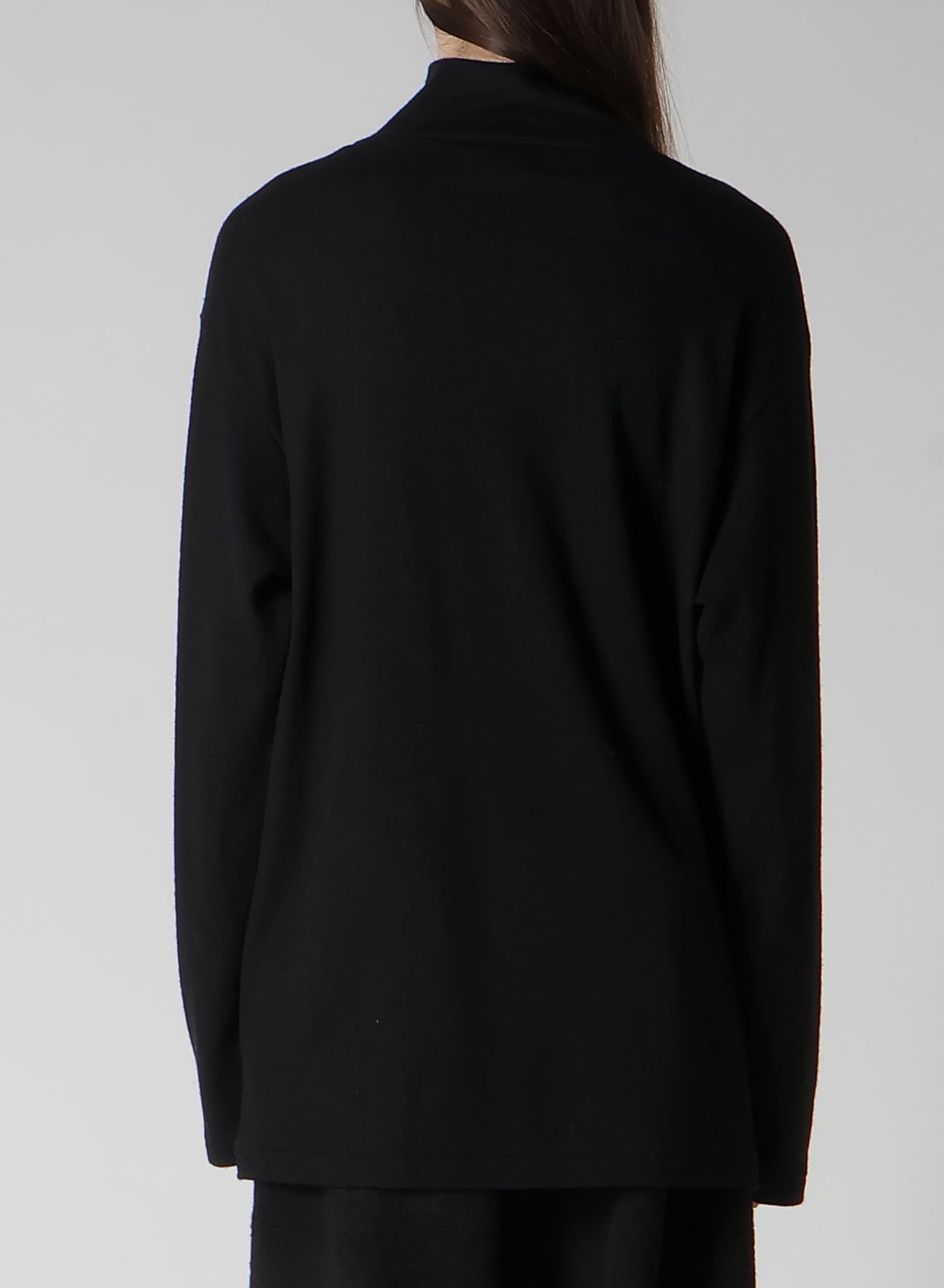 SUPER 120 WOOL SINGLE JERSEY TURTLE NECK LS TEE