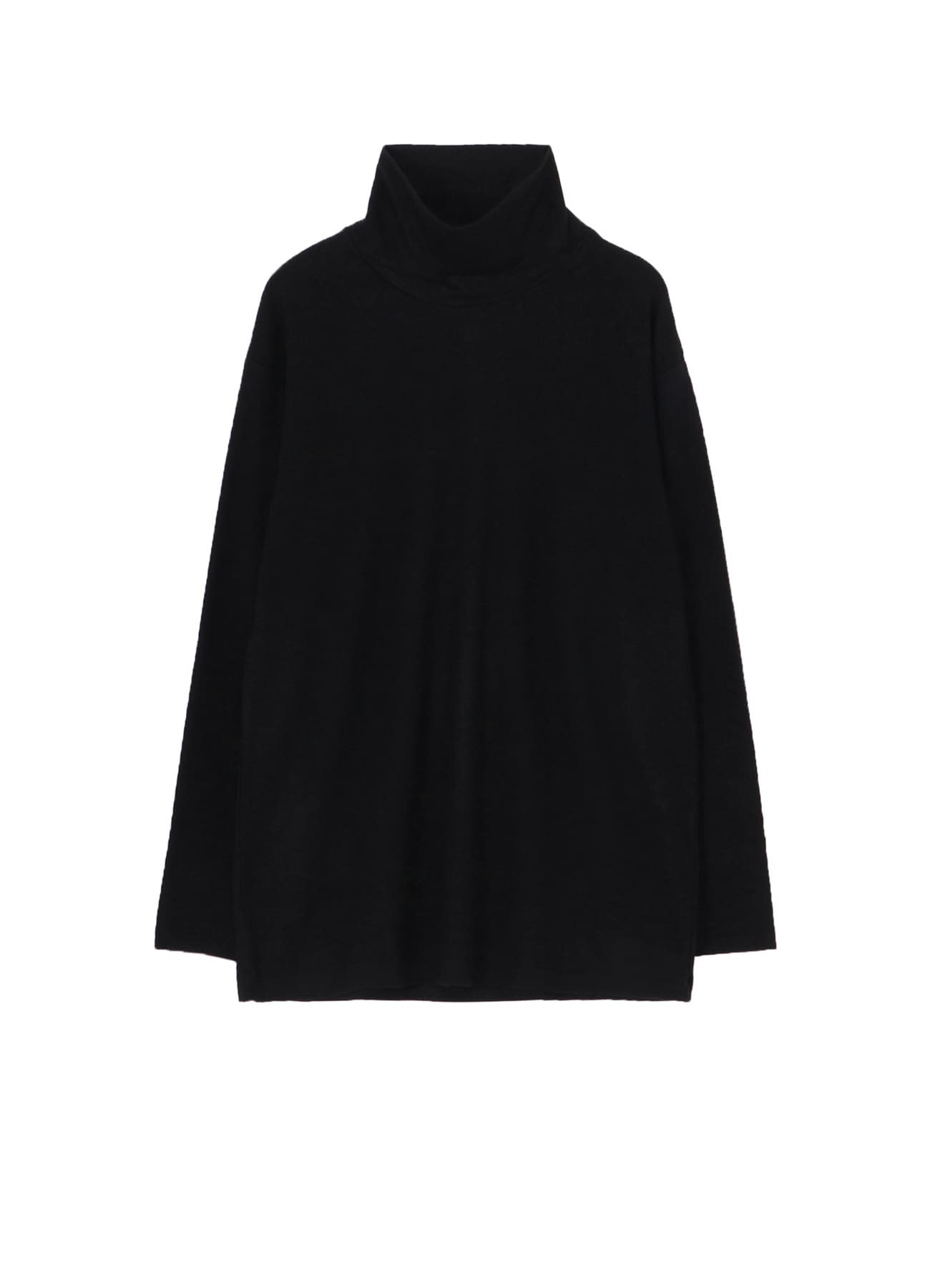 SUPER 120 WOOL SINGLE JERSEY TURTLE NECK LS TEE