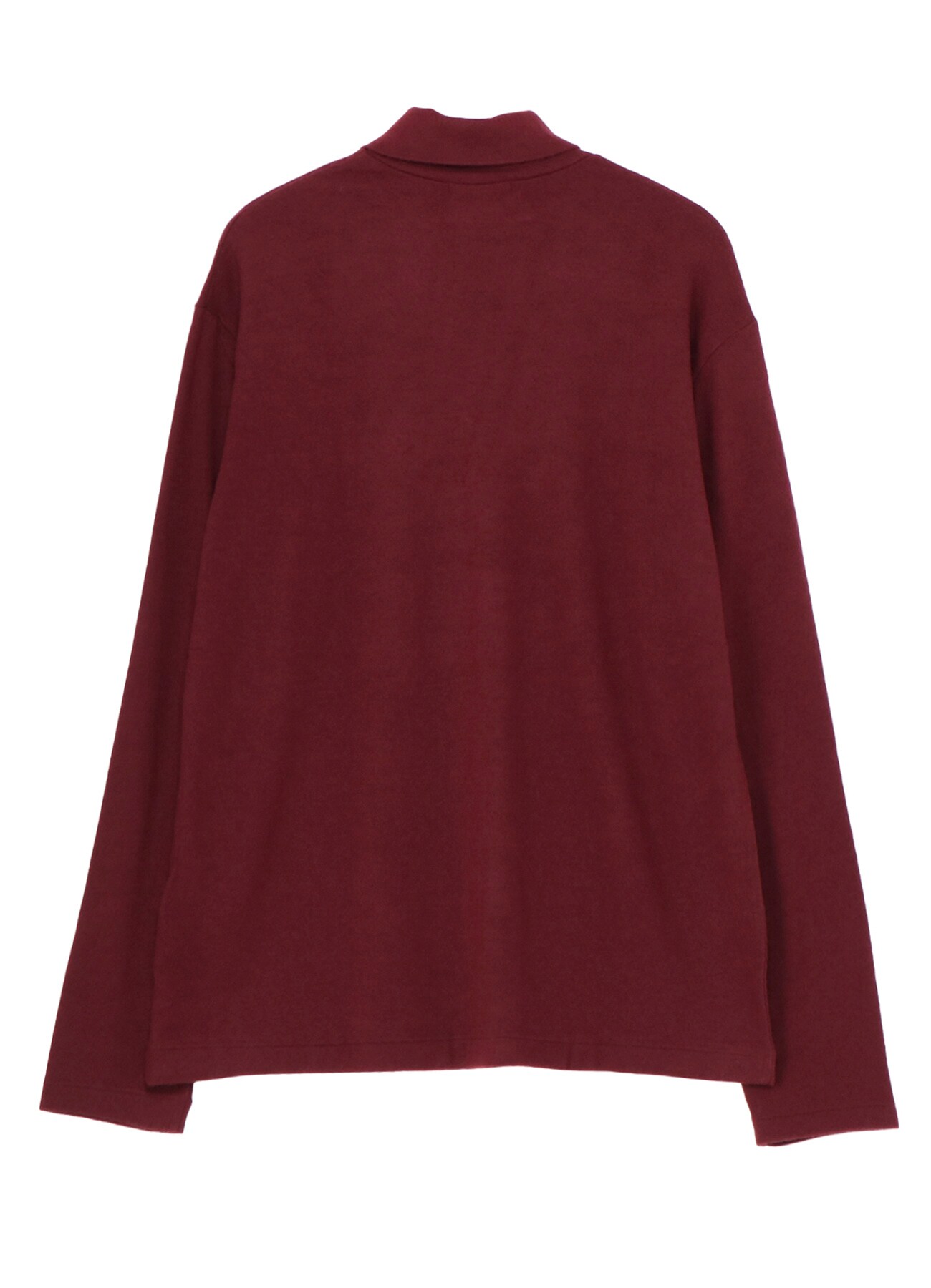 SUPER 120 WOOL SINGLE JERSEY LAYERED HIGK NECK TEE