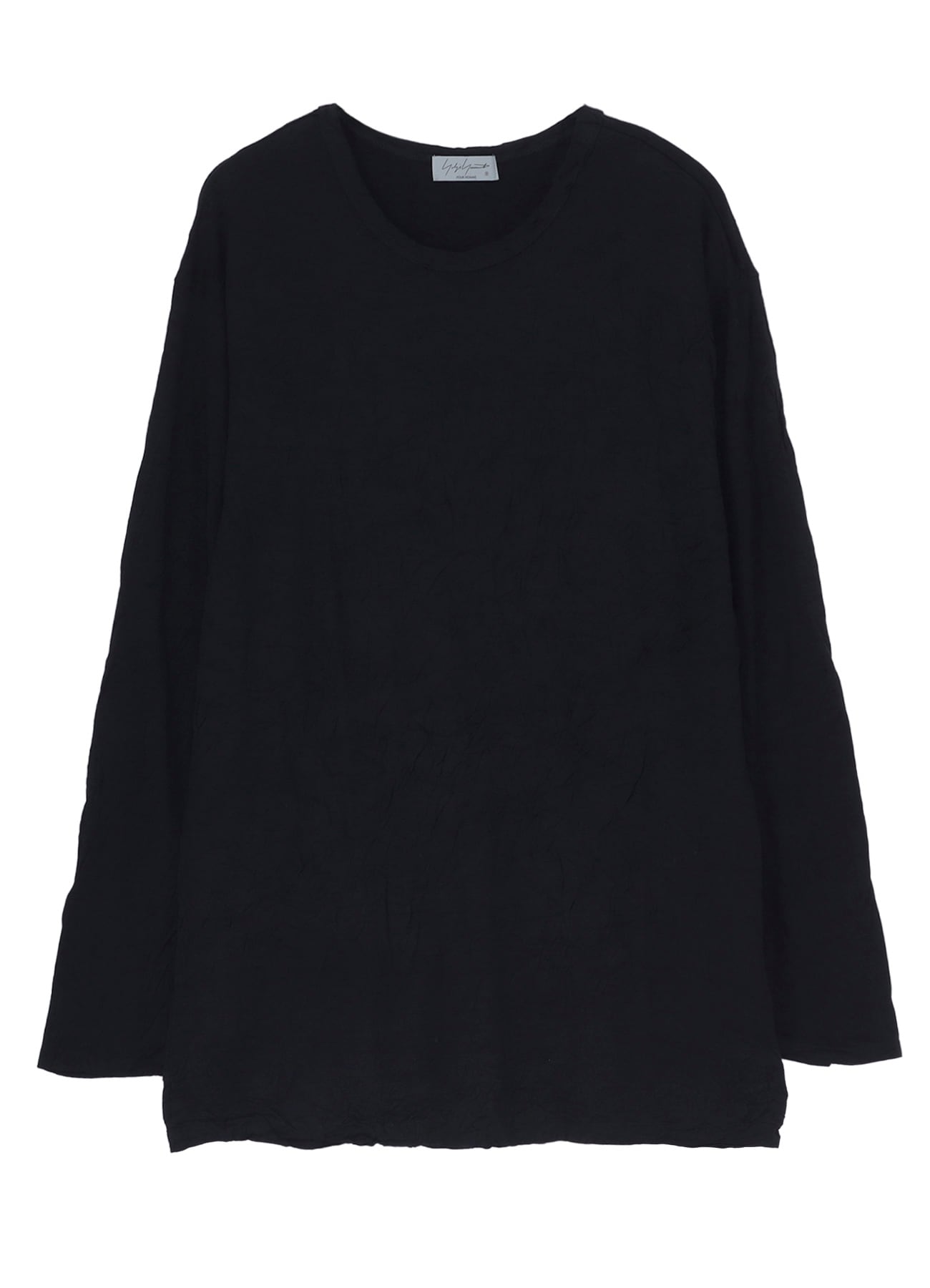 WASHABLE WOOL JERSEY ROUND NECK LONG SLV T
