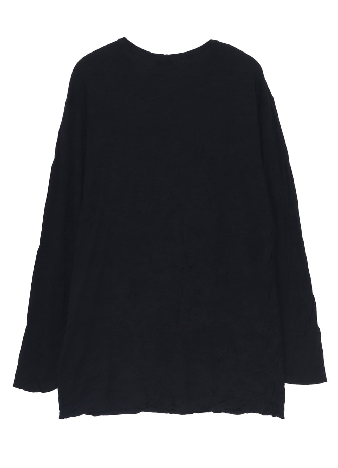 WASHABLE WOOL JERSEY ROUND NECK LONG SLV T