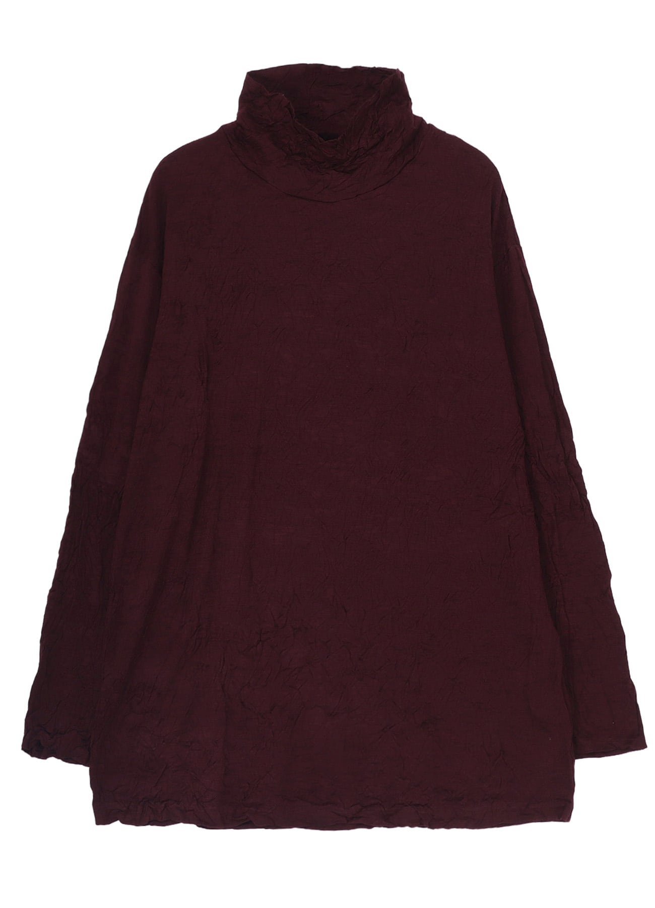 WASHABLE WOOL JERSEY TURTLE NECK LONG SLV T