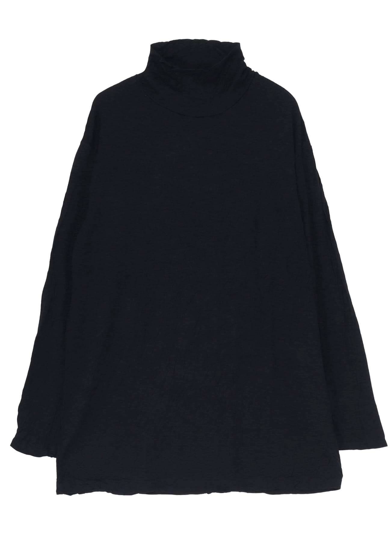 WASHABLE WOOL JERSEY TURTLE NECK LONG SLV T