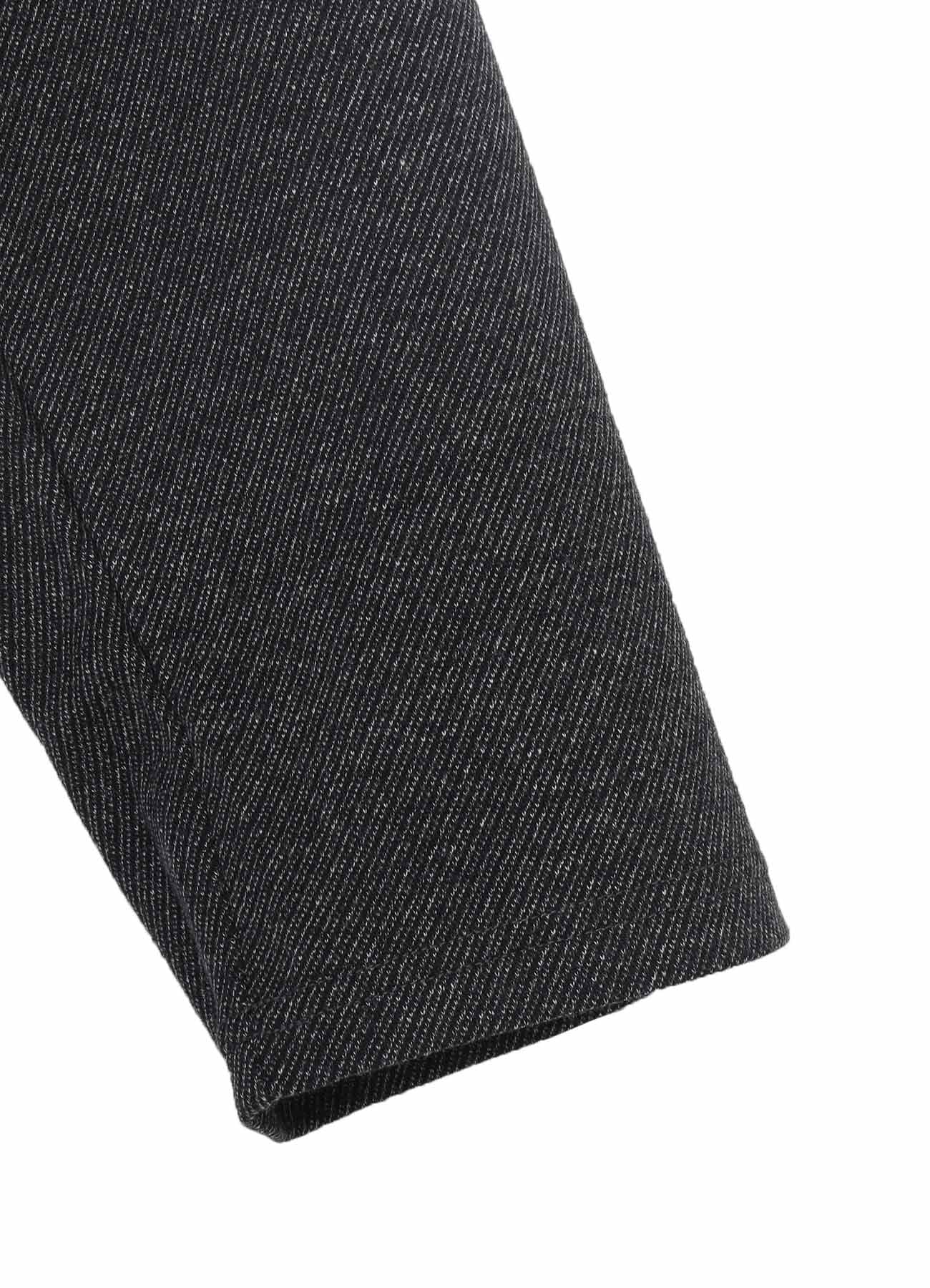 COTTON WOOL TWILL JERSEY SIDE SLIT PADDED HIGH NECK PO