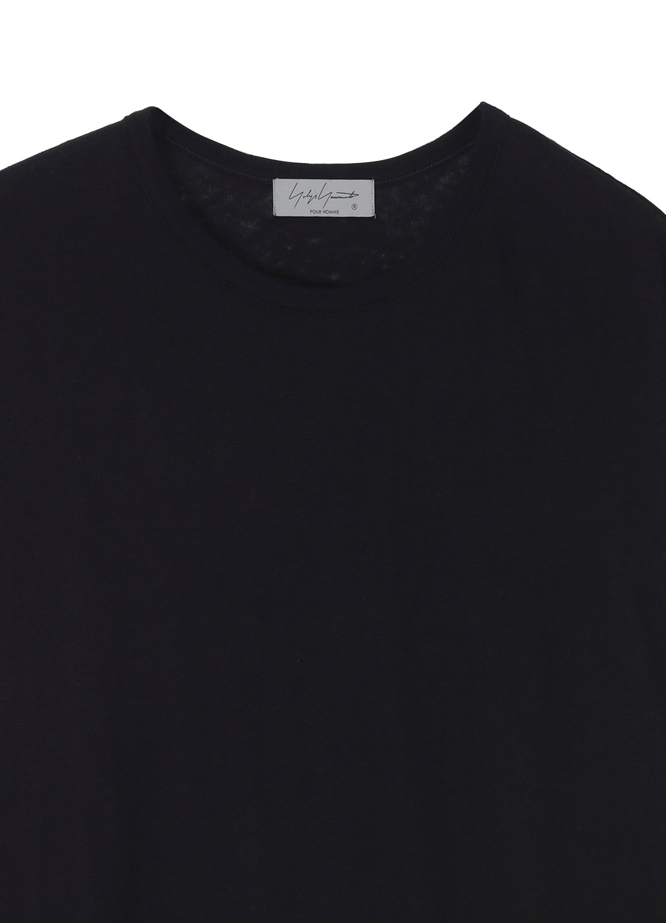 COTTON SILK NOIR GAUZE JERSEY POCKET DETAIL LONG SLV T
