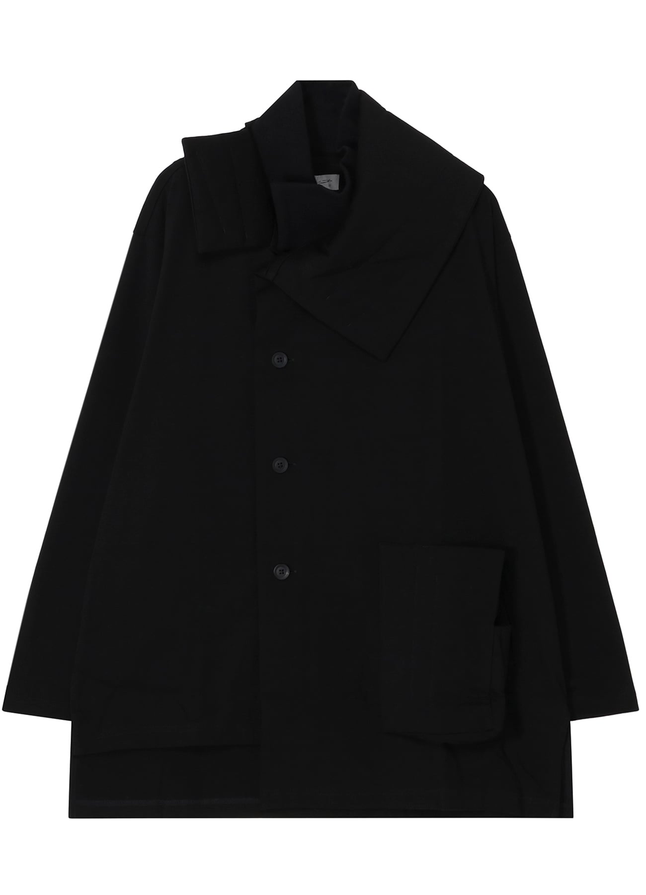30/-HIGH D COTTON JERSEY DESIGNED COLLAR PADDED COAT