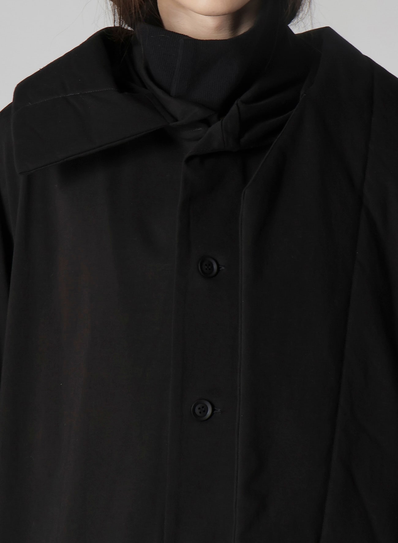 30/-HIGH D COTTON JERSEY PADDED LONG COAT