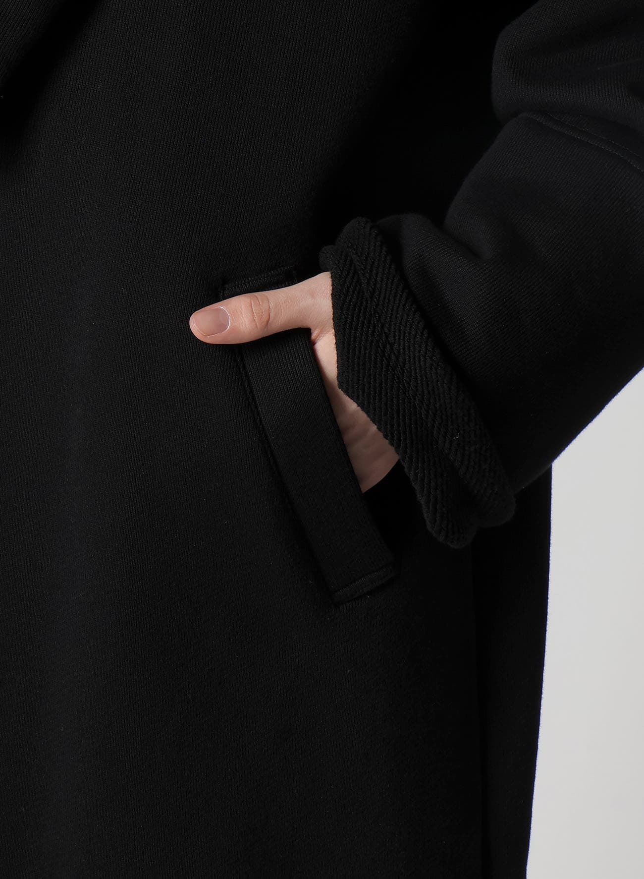 30/2 LOW GAUGE FRENCH TERRY PADDED LONG DESIGNED COLLAR COAT