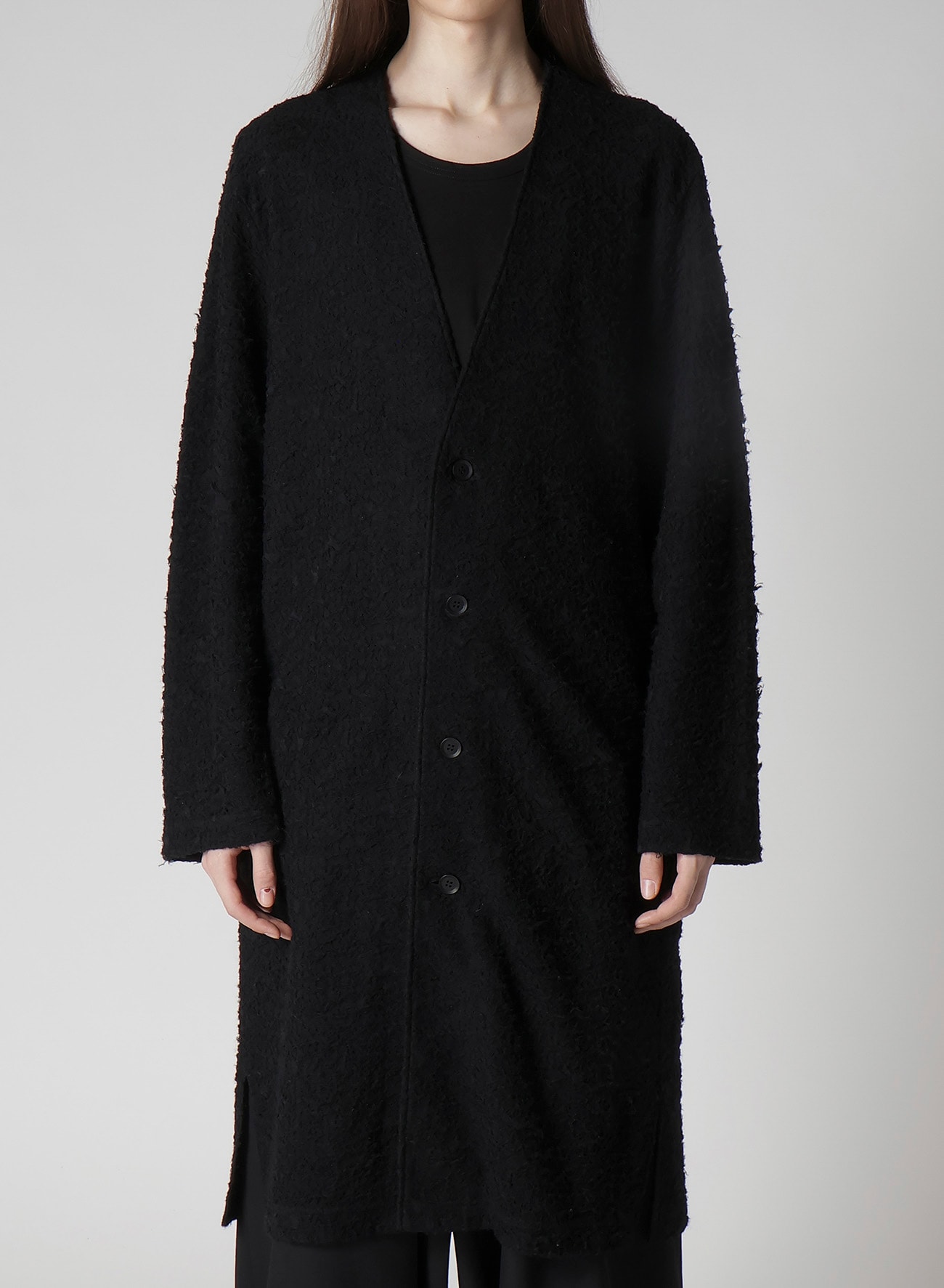 1/60 DOUBLE JACQUARD LONG CARDIGAN