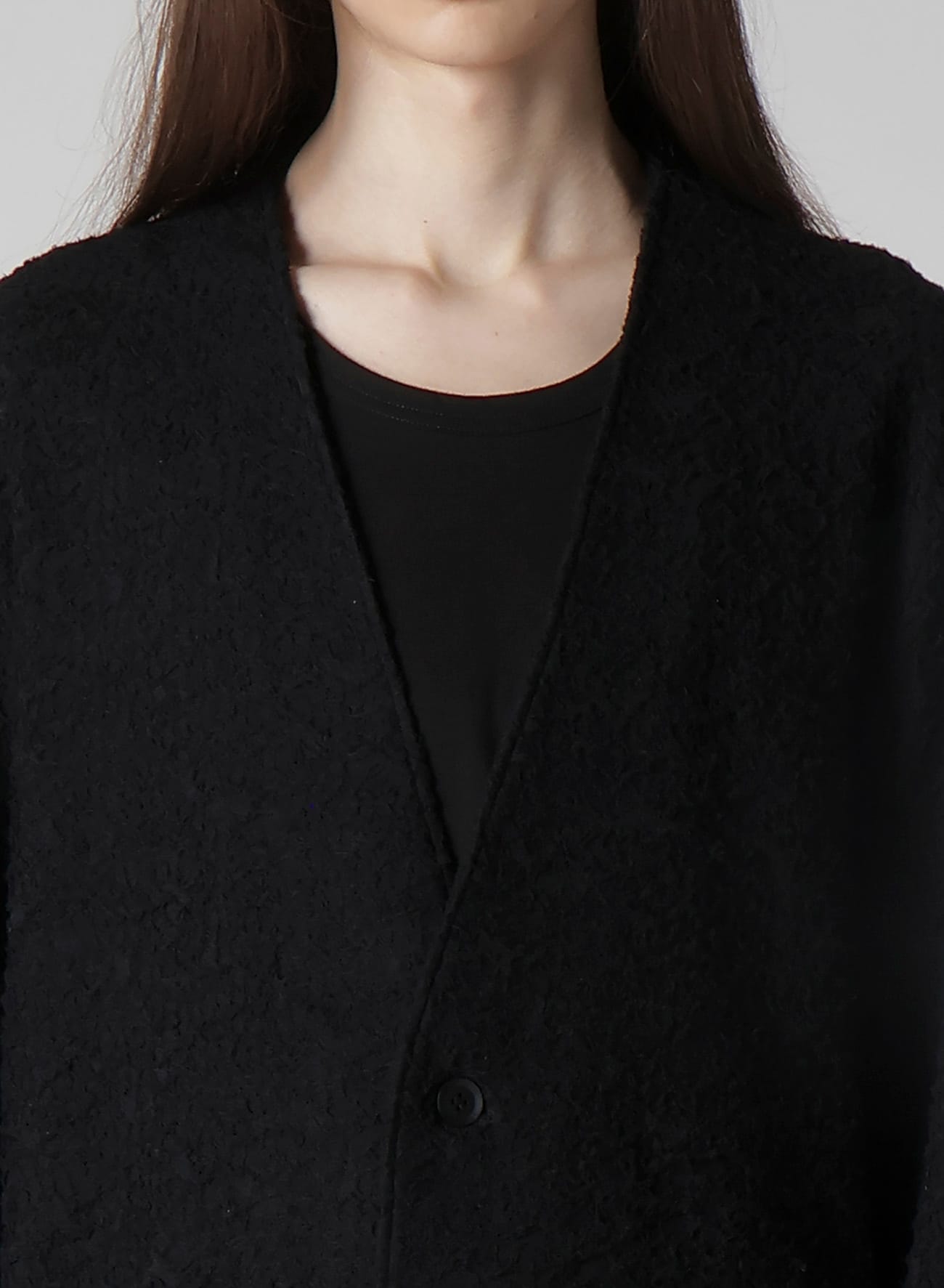 1/60 DOUBLE JACQUARD LONG CARDIGAN
