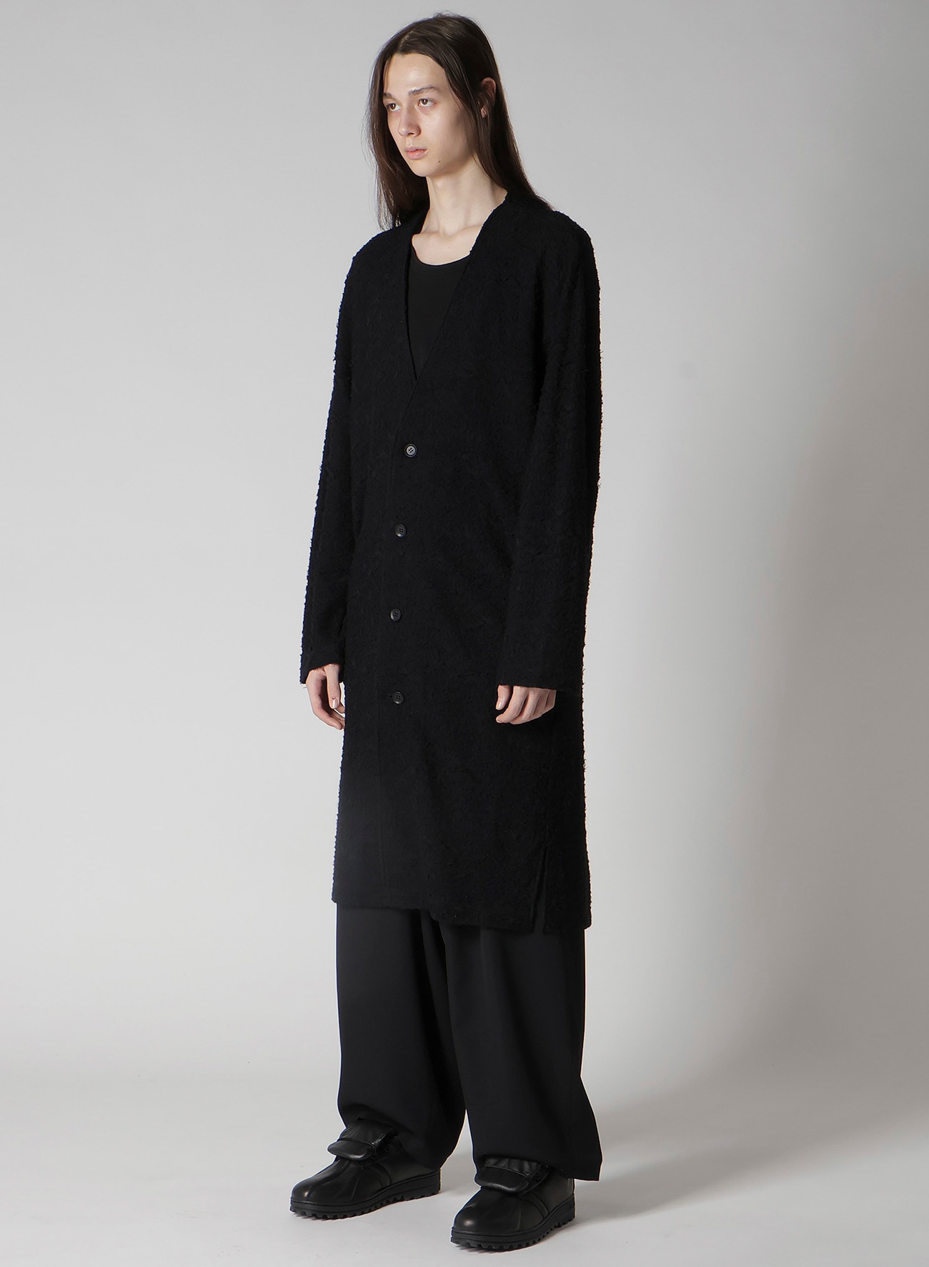 1/60 DOUBLE JACQUARD LONG CARDIGAN