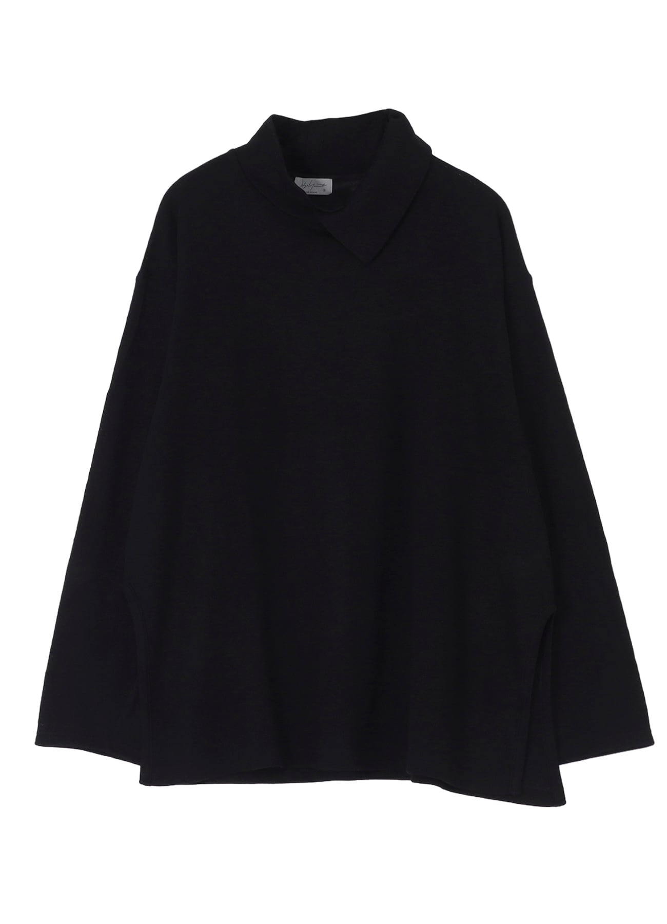 MILLING WOOL SIDE SLIT HIGH NECK LONG SLV T
