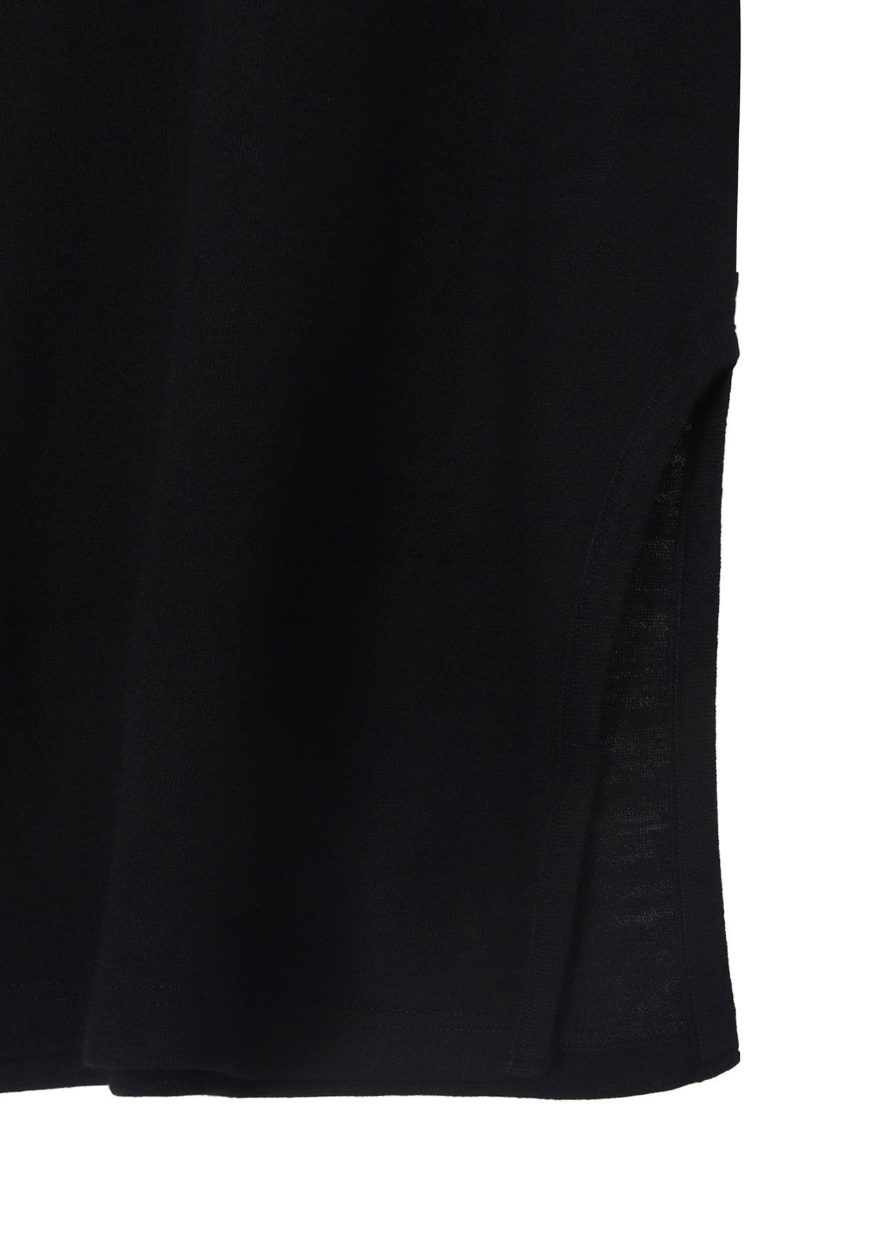 MILLING WOOL SIDE SLIT HIGH NECK LONG SLV T