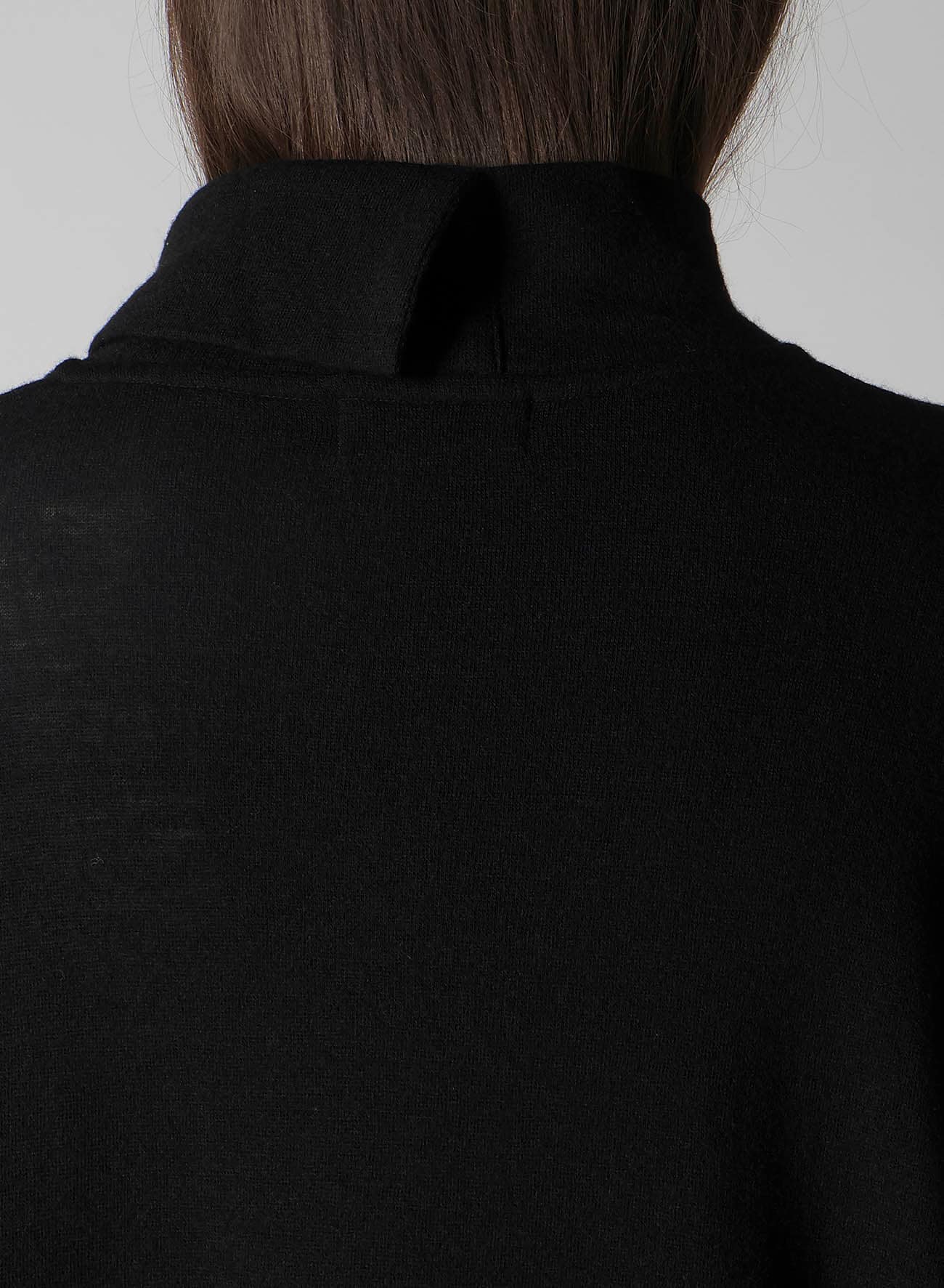 MILLING WOOL SIDE SLIT HIGH NECK LONG SLV T