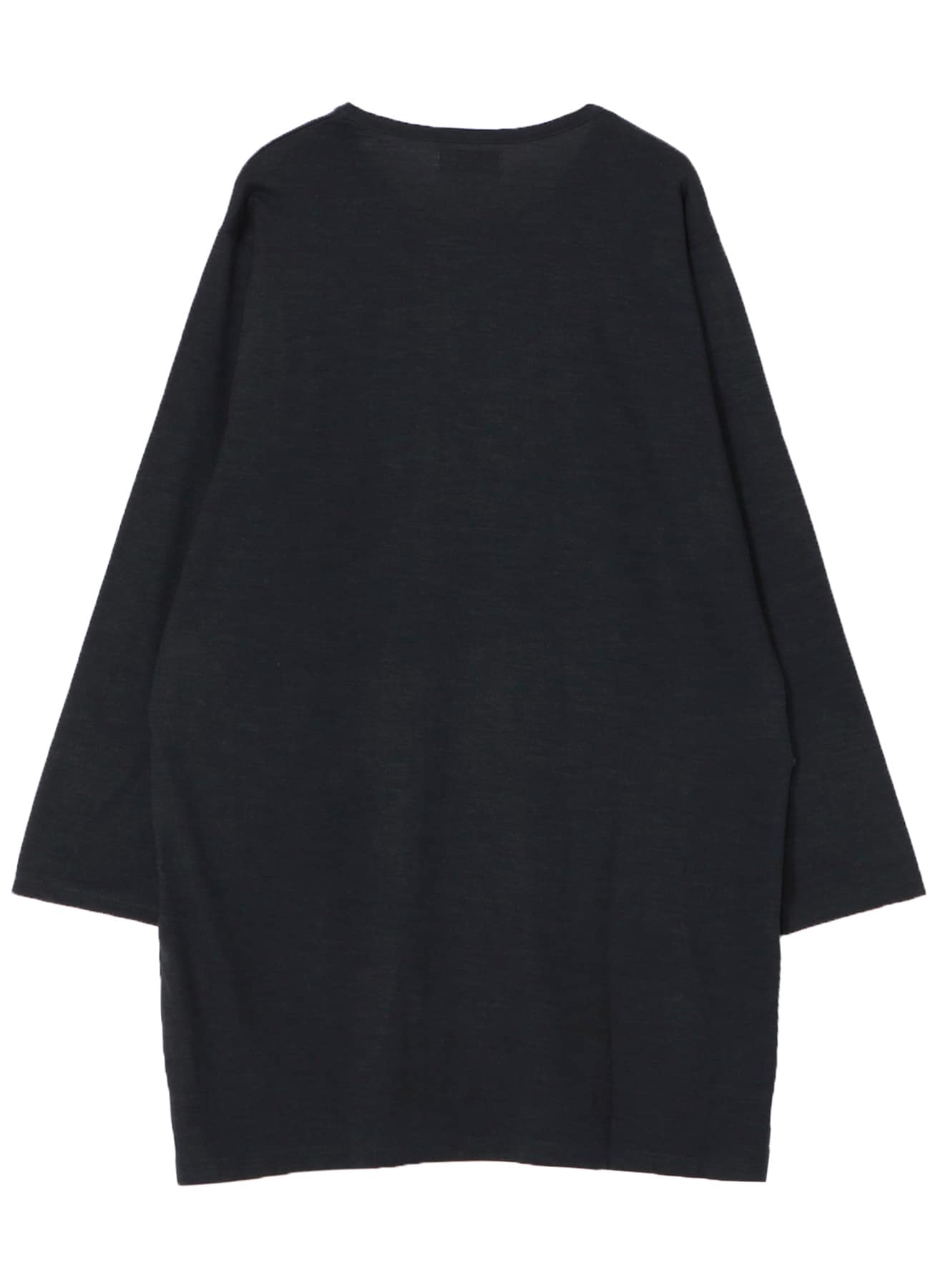 WOOL SINGLE JERSEY SIDE SLIT BUTTON DETAIL T