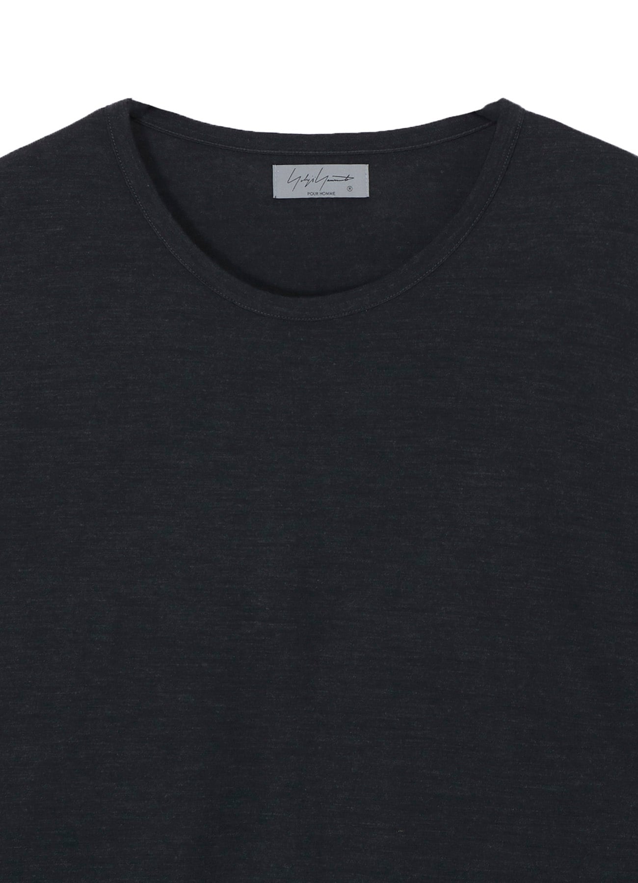 WOOL SINGLE JERSEY SIDE SLIT BUTTON DETAIL T