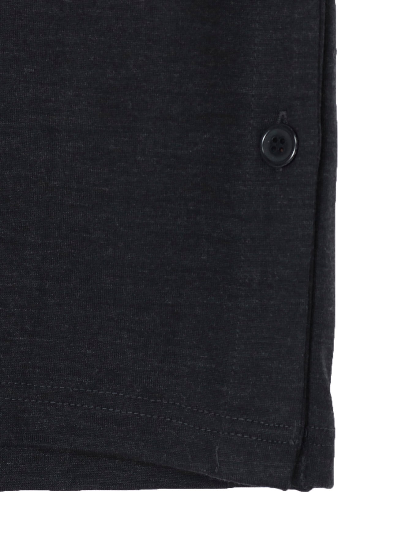 WOOL SINGLE JERSEY SIDE SLIT BUTTON DETAIL T