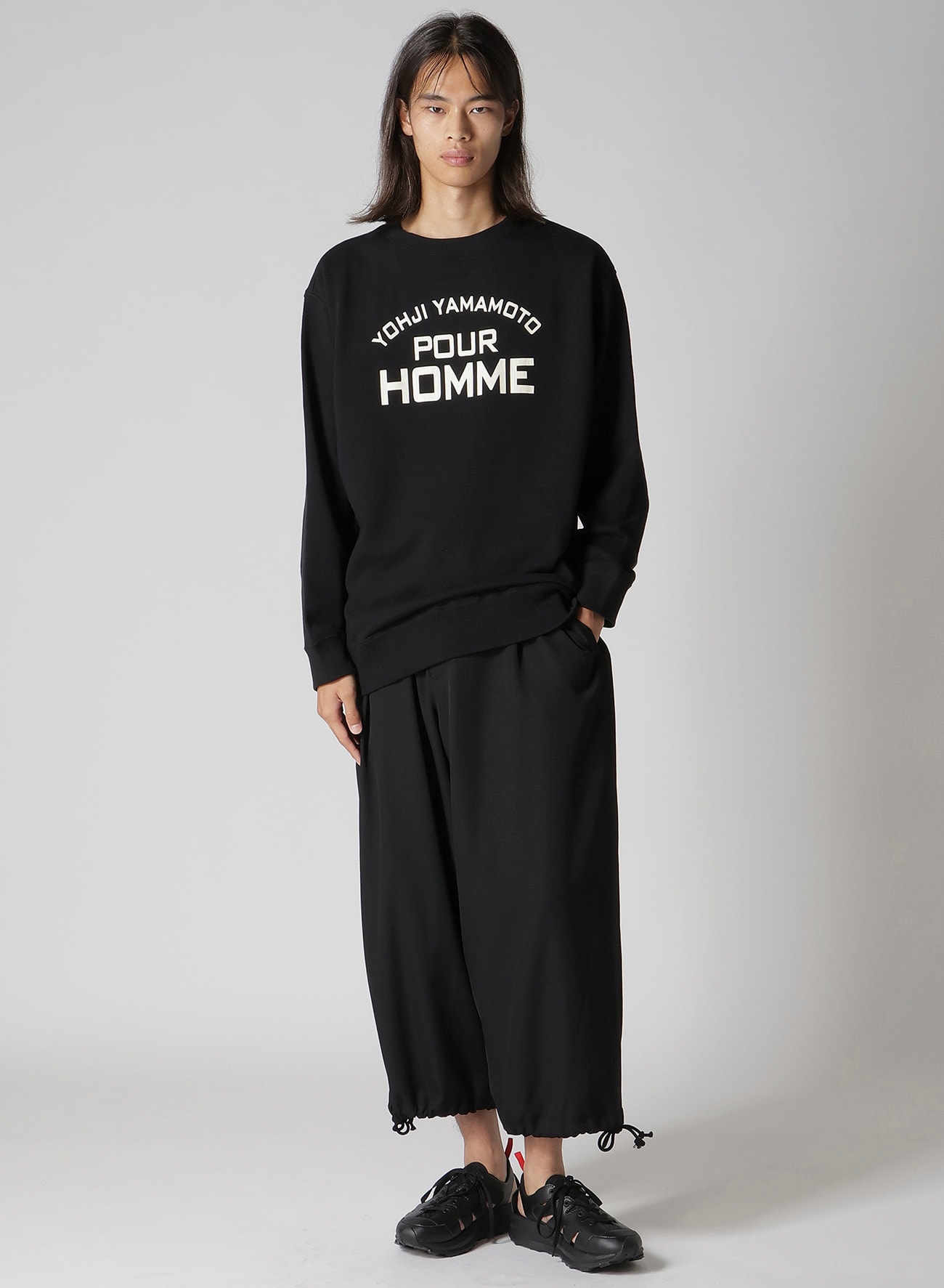 PIGMENT PRINT ARCH LOGO SWEAT(FREE SIZE Black): Yohji