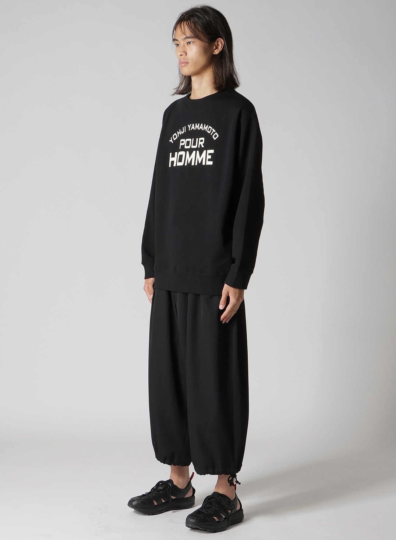 PIGMENT PRINT ARCH LOGO SWEAT(FREE SIZE Black): Yohji